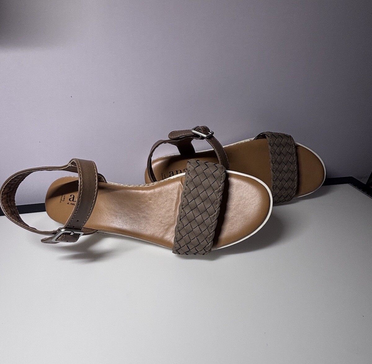 ANA Beige Size 9 Memory Foam Sandals