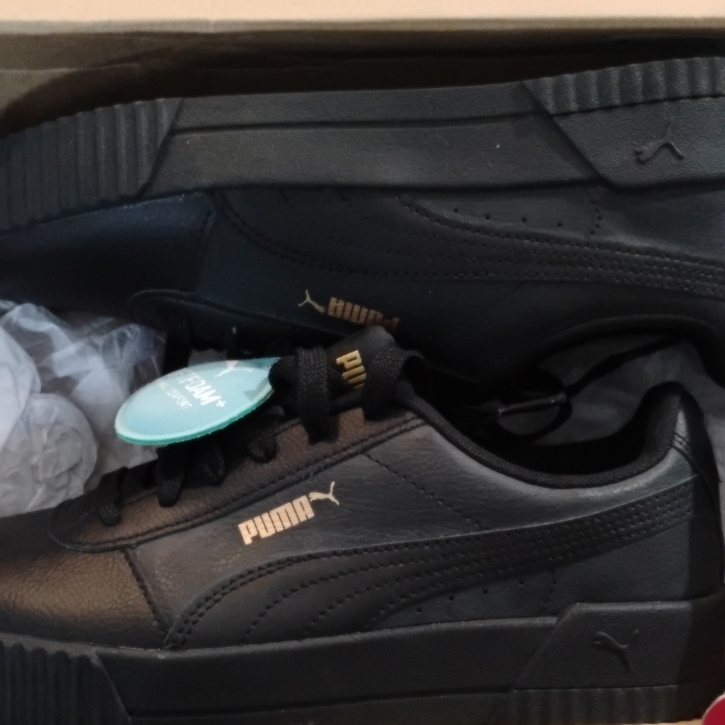 PUMA SoftFoam+ Women’s Black Leather Sneakers US 8.5 EU 39 370325-08