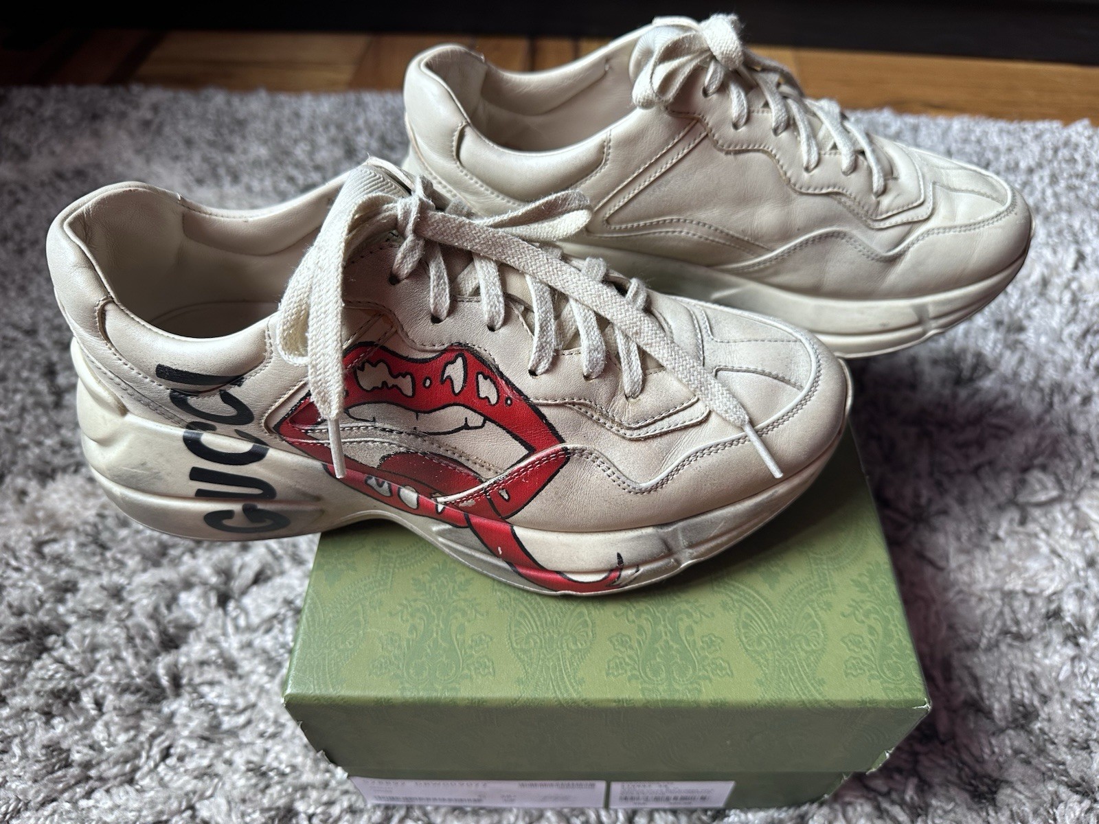 Gucci Womans Size 38.5 Rhyton Sneakers.(Box And Dust Bags) AUTHENTIC!