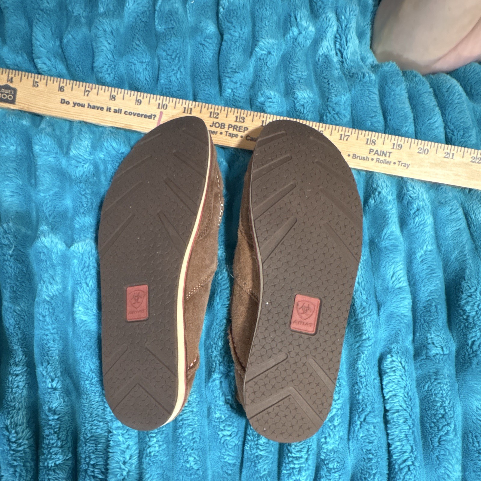 Ariat Women’s Slip-On Flats Brown Suede Woven Striped Round Toe US 9.5 B