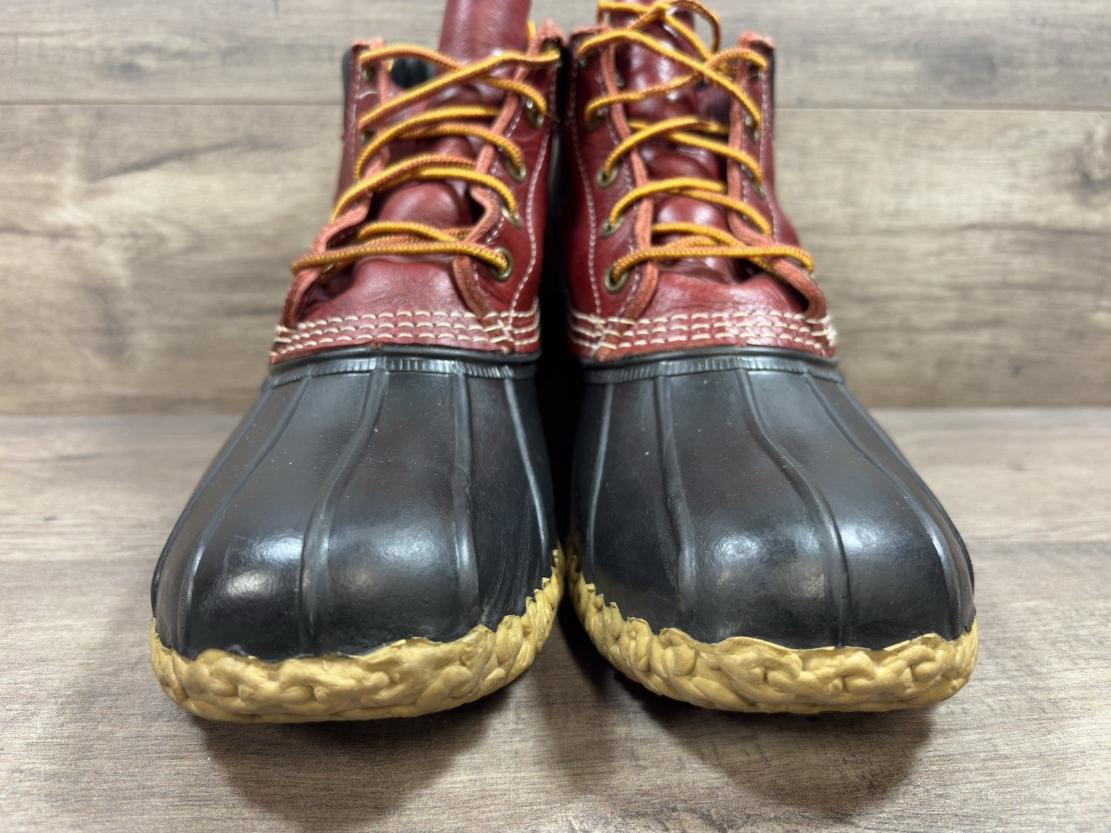 LLBean Bean Hunting Boots 10in Red Black Leather 503046 Comfort Womens Size 11