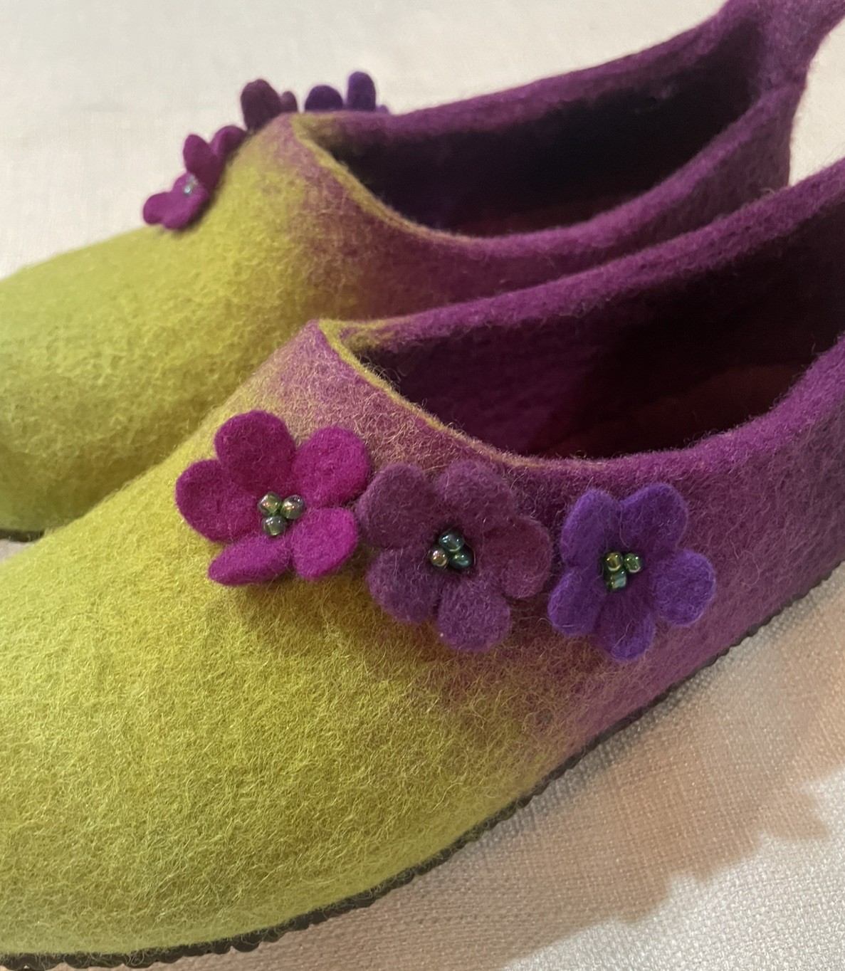 Zavesfelt Fairy/Elf Shoes Women’s US 8.5-9.5 Felted Wool Handmade in Lithuania