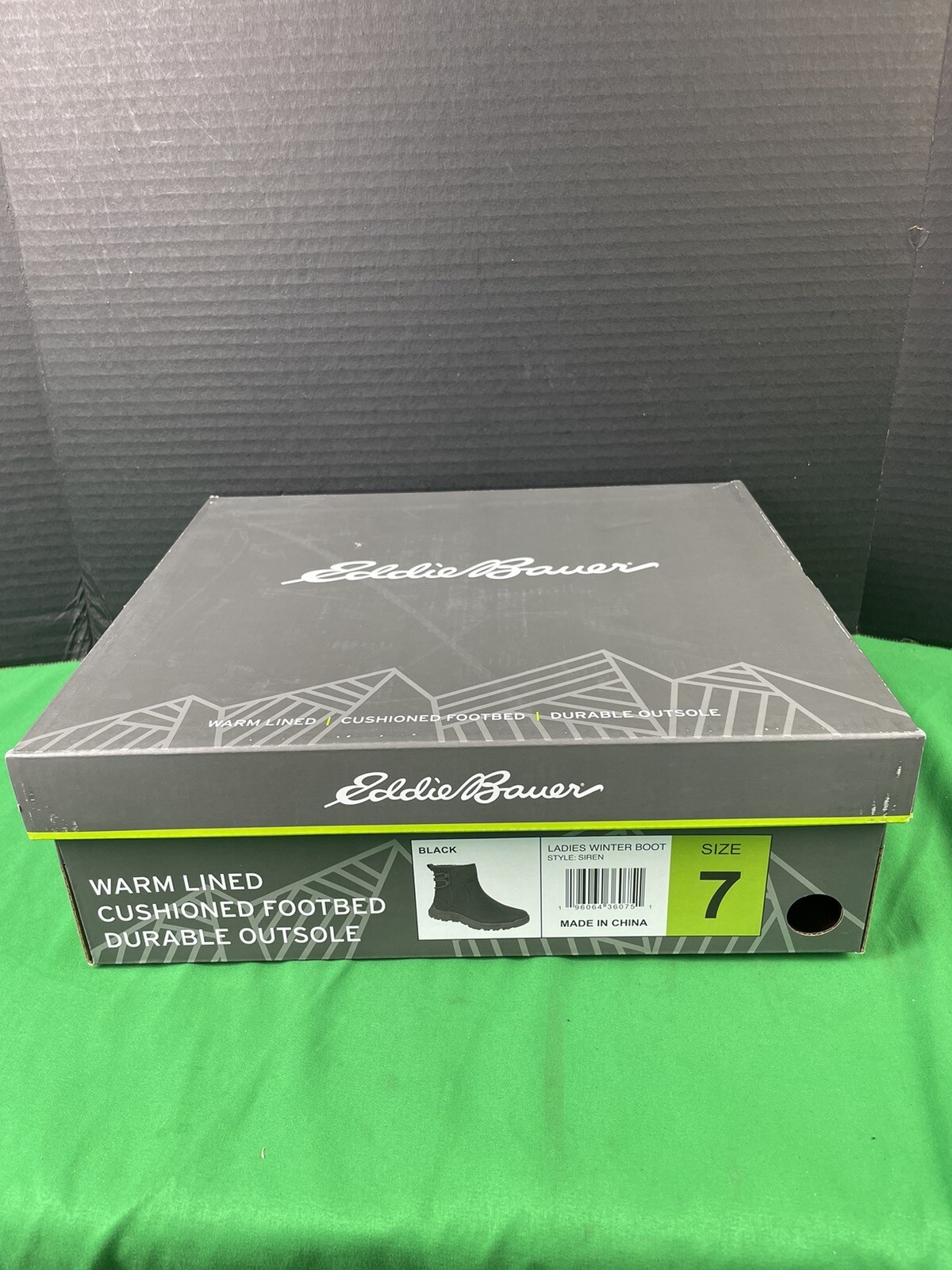 Eddie Bauer Ladies Warm Lined Cushioned Footbed Siren Winter Boot Black Size 7