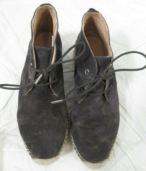 Rag & Bone Black Suede Lace-Up Espadrille Bootie