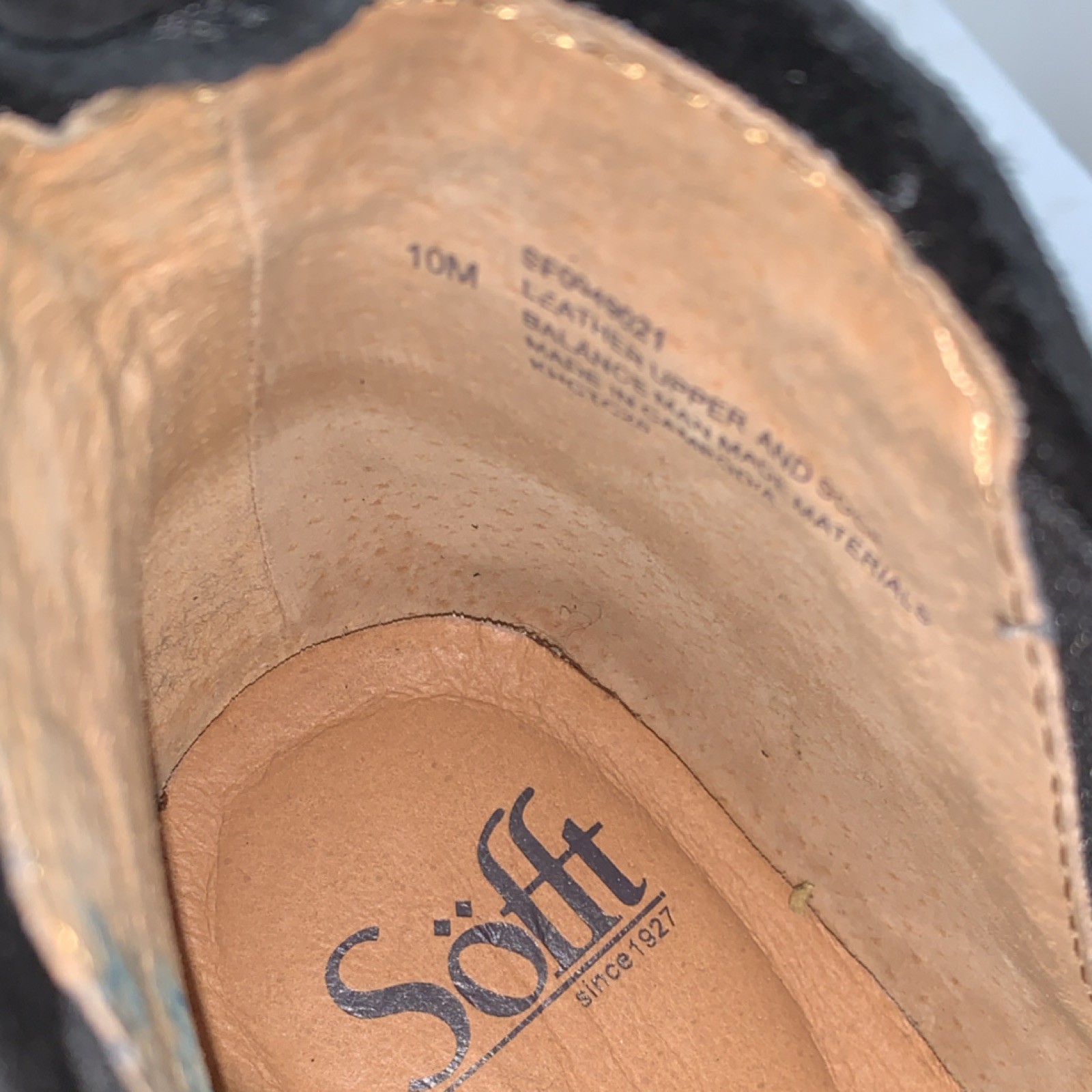 Söfft Black Suede Pull Tab 2.5 “Wedge Comfort Ankle Bootie Women Sz10