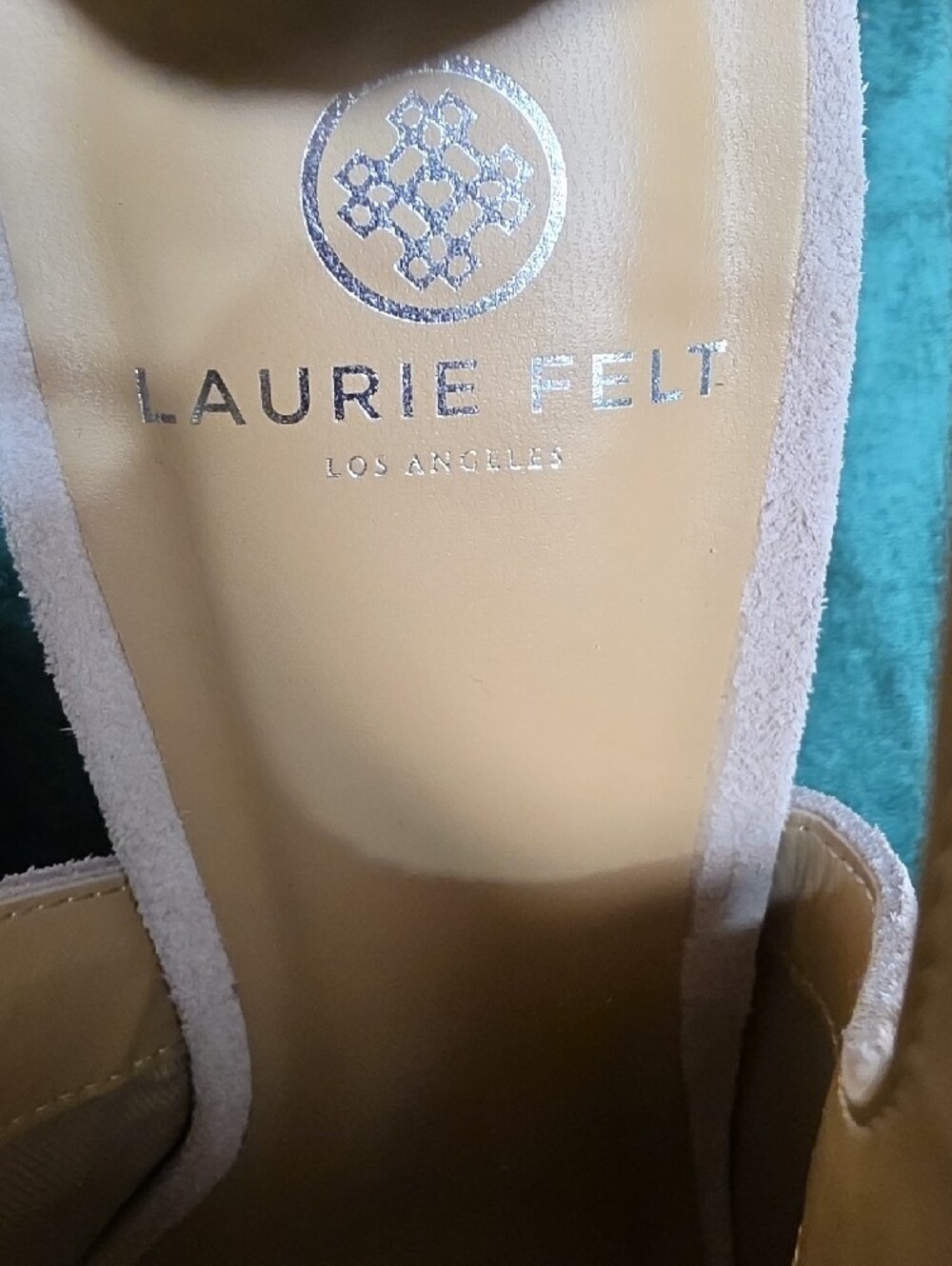 Laurie Felt Suede Lace-Back Peep-Toe Wedge Espadrille – Size – 8.5