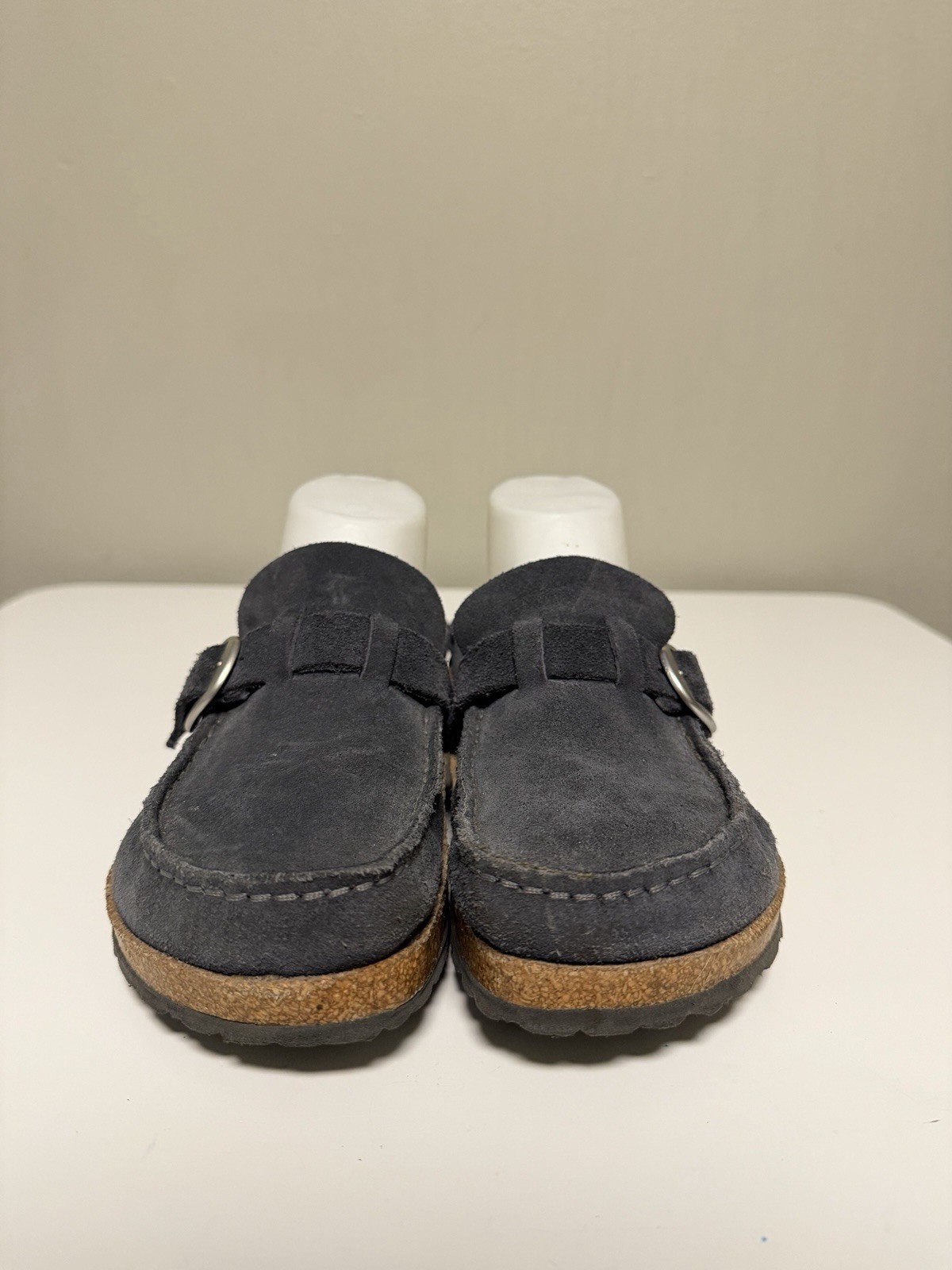 BIRKENSTOCK BUCKLEY SUEDE LEATHER Clogs Navy Blue Women’s US 7-7.5 Medium