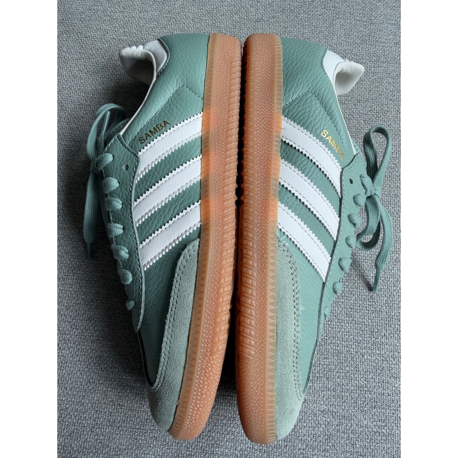 adidas Originals Samba OG Silver Green Chalk White Women’s 9 NWOB