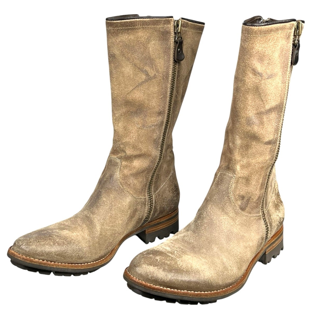 N.D.C. Women’s Handmade Brown Distressed Mid Calf Boot Size 41.5 US 10.5/11