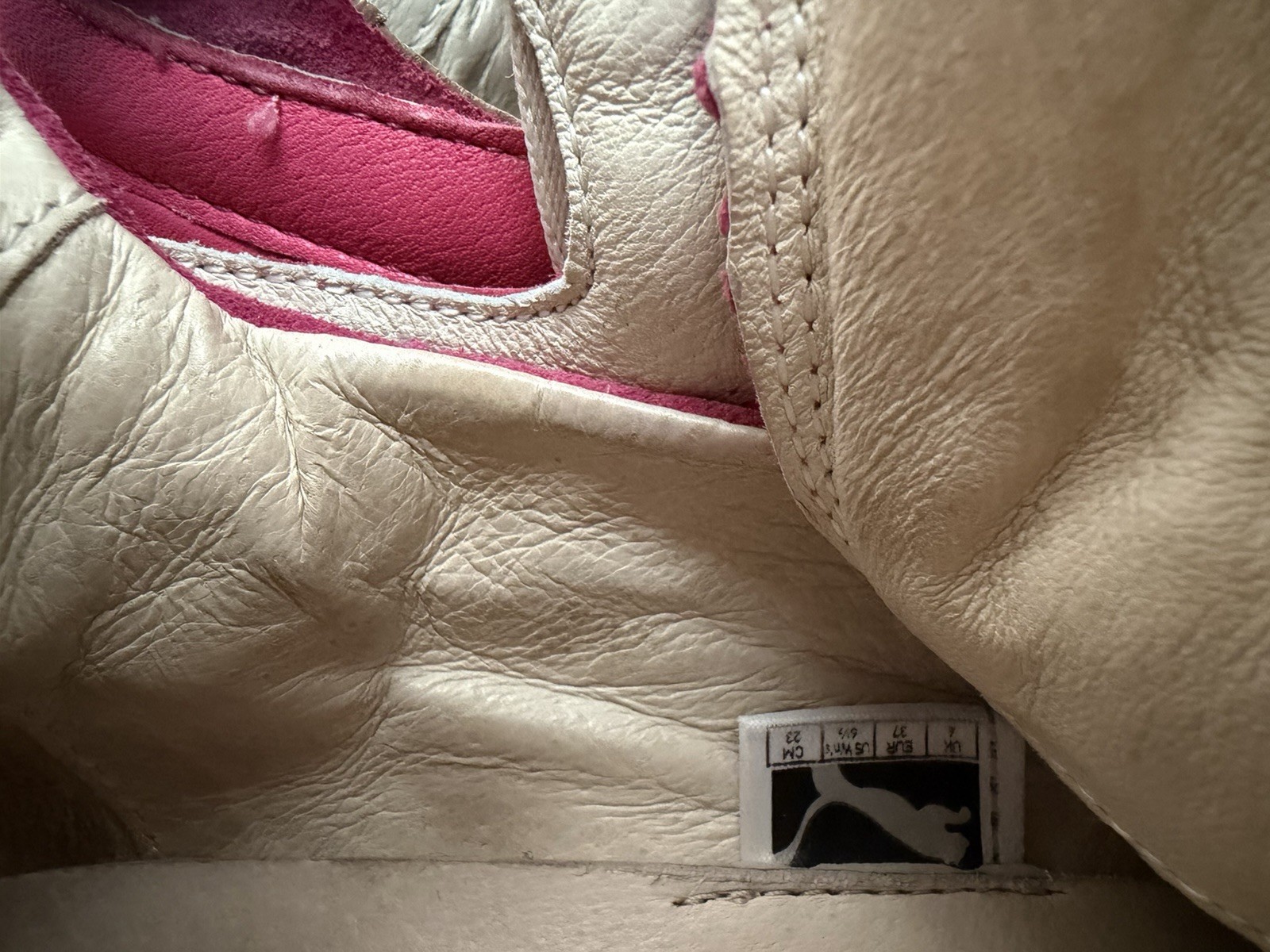 PUMA x Alexander McQueen Pink High Top Lace-Up Sneakers Leather, Rubber Sole