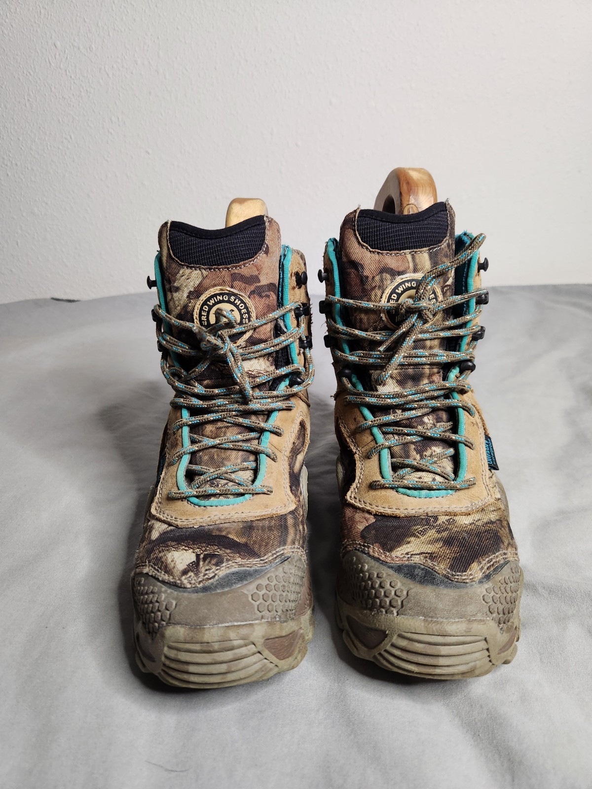 Red Wing Irish Setter Vaprtrek Camo Hunting Boots Womens Sz 6.5 Waterproof 2881
