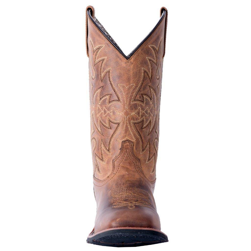 LAREDO ANITA WOMEN’S COWGIRL SQUARE TOE TAN BOOTS 5602 NEW