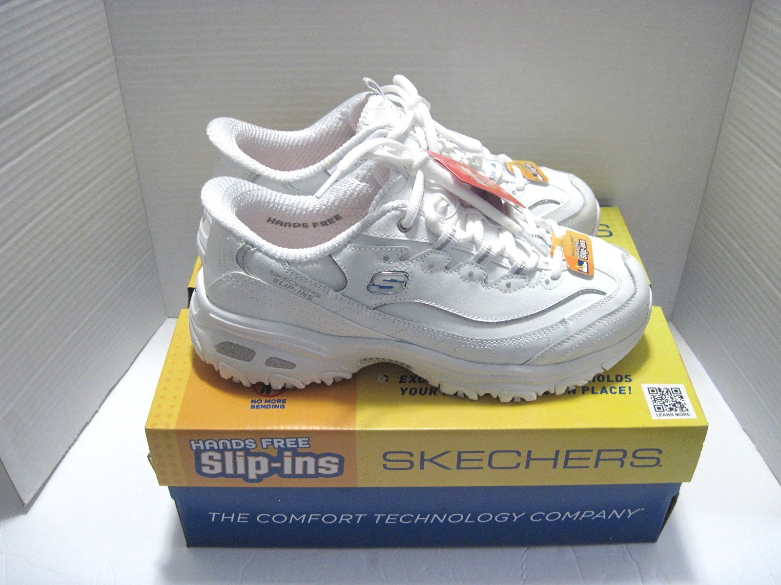 Women’s Skechers Slip-ins: D’Lites – Winning Choice 150541 White -Size 8.5W New