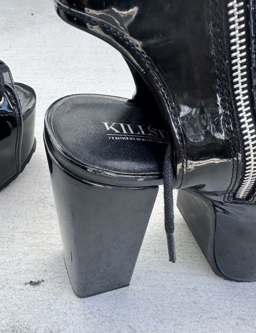 Killstar High gloss PVC Galactic Platform Heels Size 9