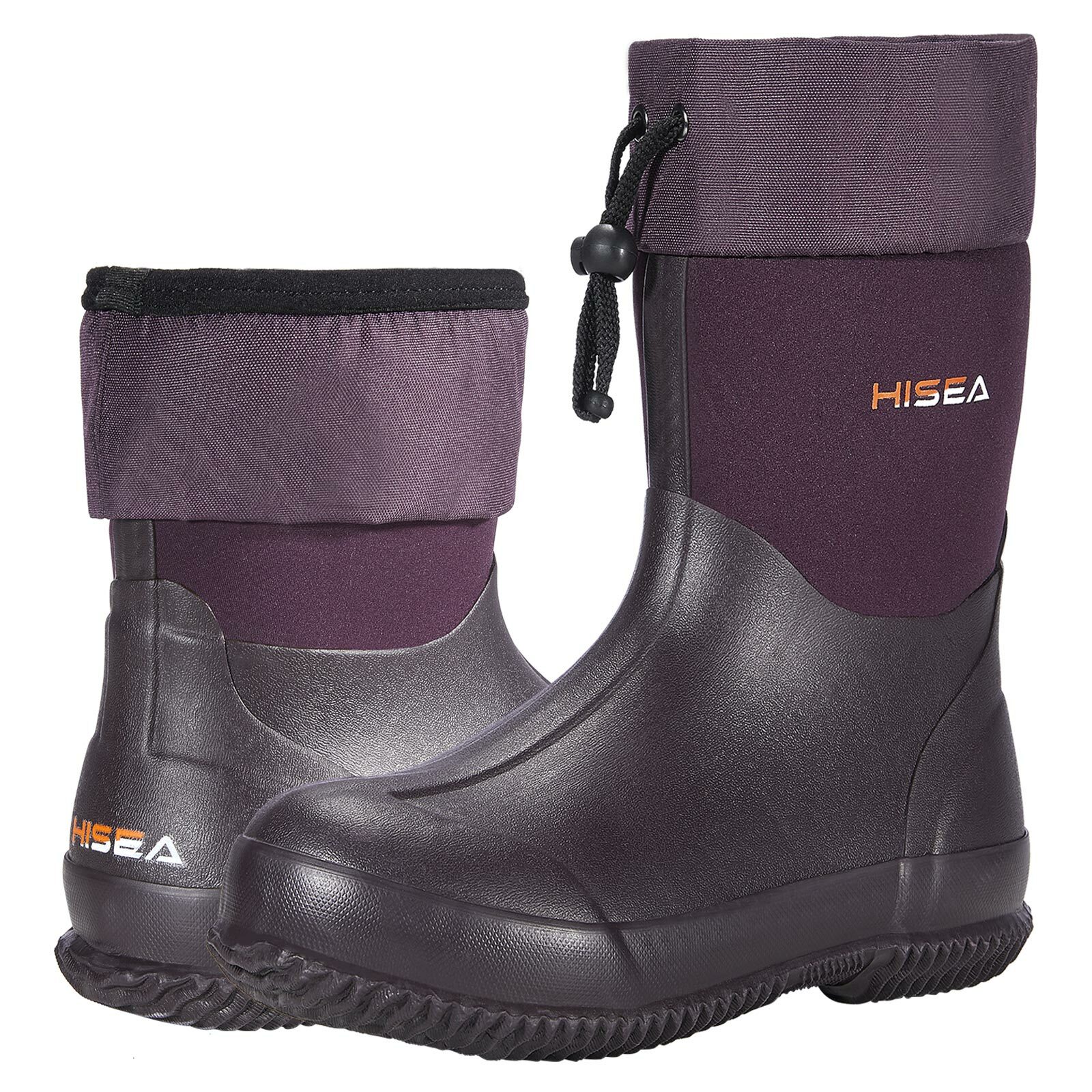 HISEA Women Garden Boots Ankle Neoprene Rubber Muck Mud Chore Working Rain Boots