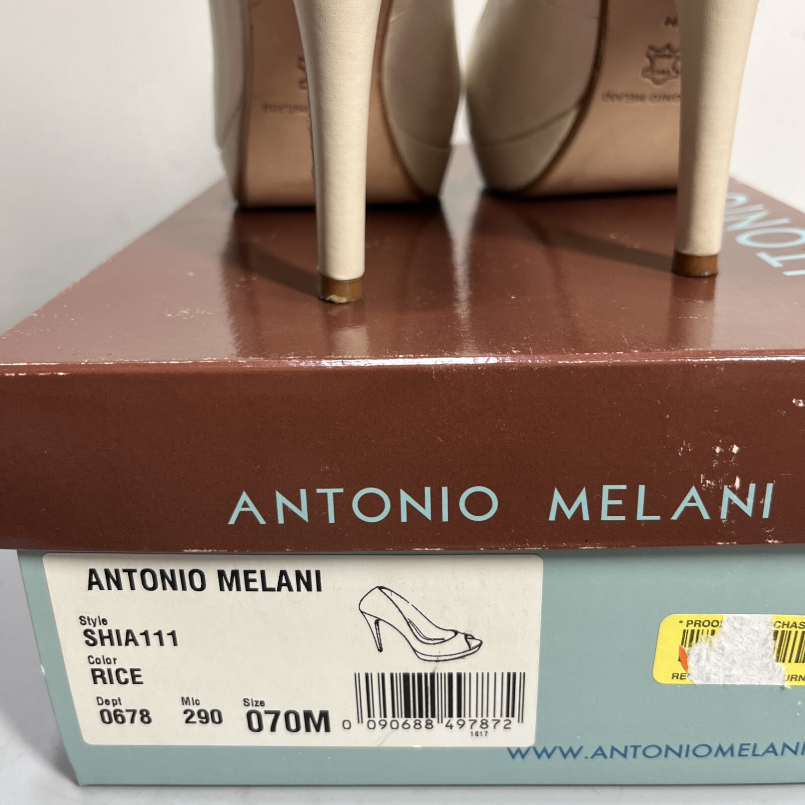 Antonio Melani Open Toe Pumps Size 7 M Color: Rice EUC