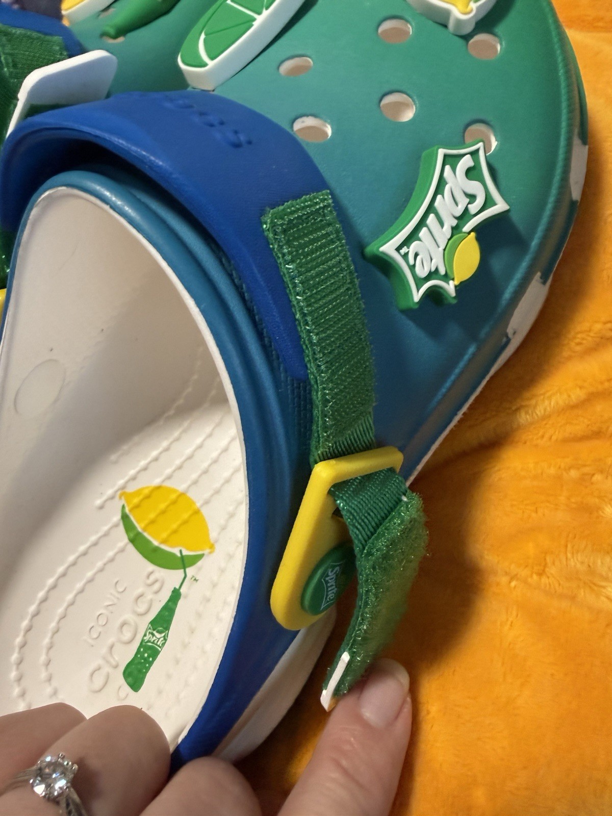 NWT CROCS SPRITE All-Terrain Clogs Green/Blue Lemon Women’s 8 Men’s 6