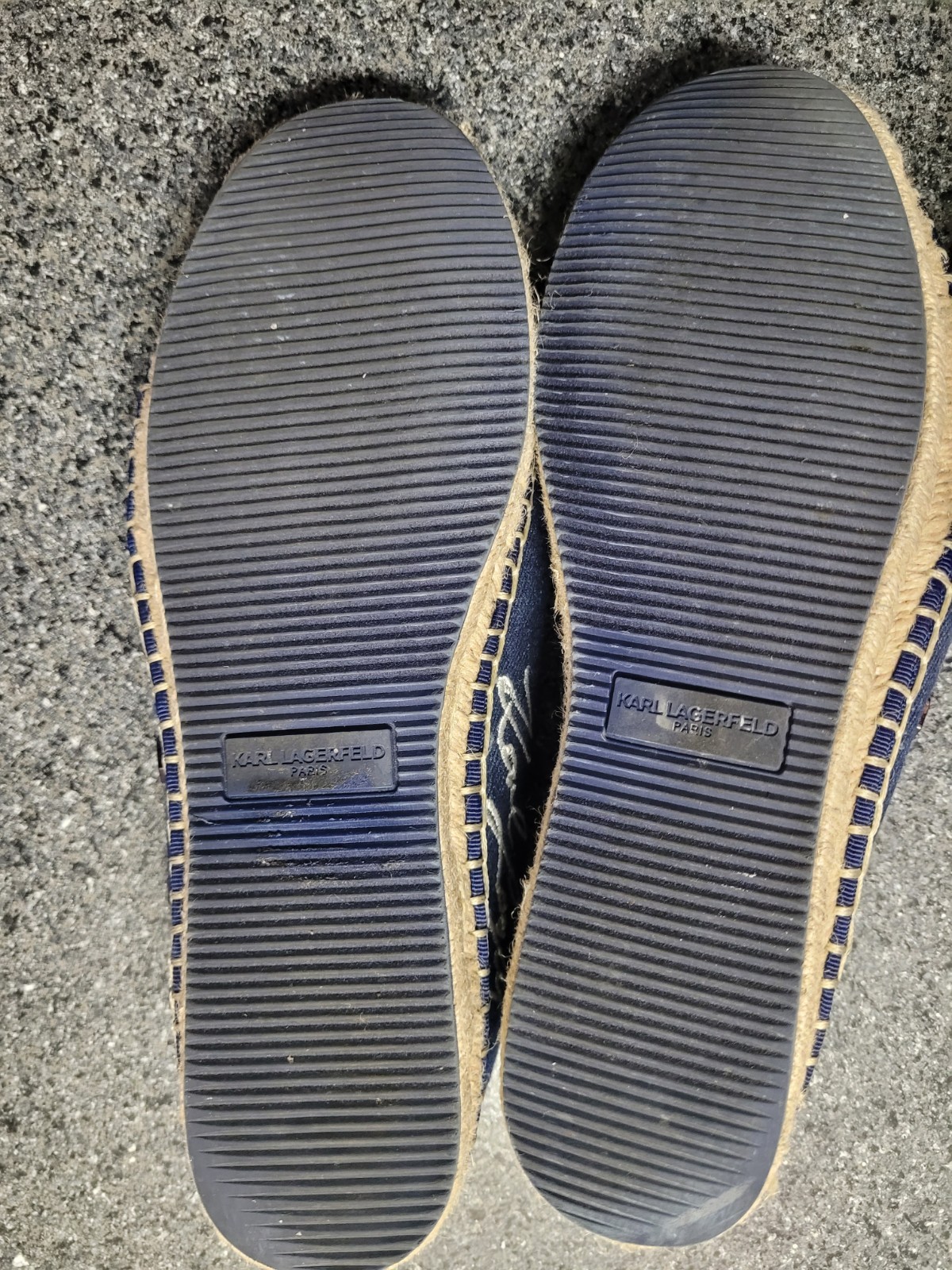 Karl Lagerfeld Paris Malvie Denim Espadrilles Size 7