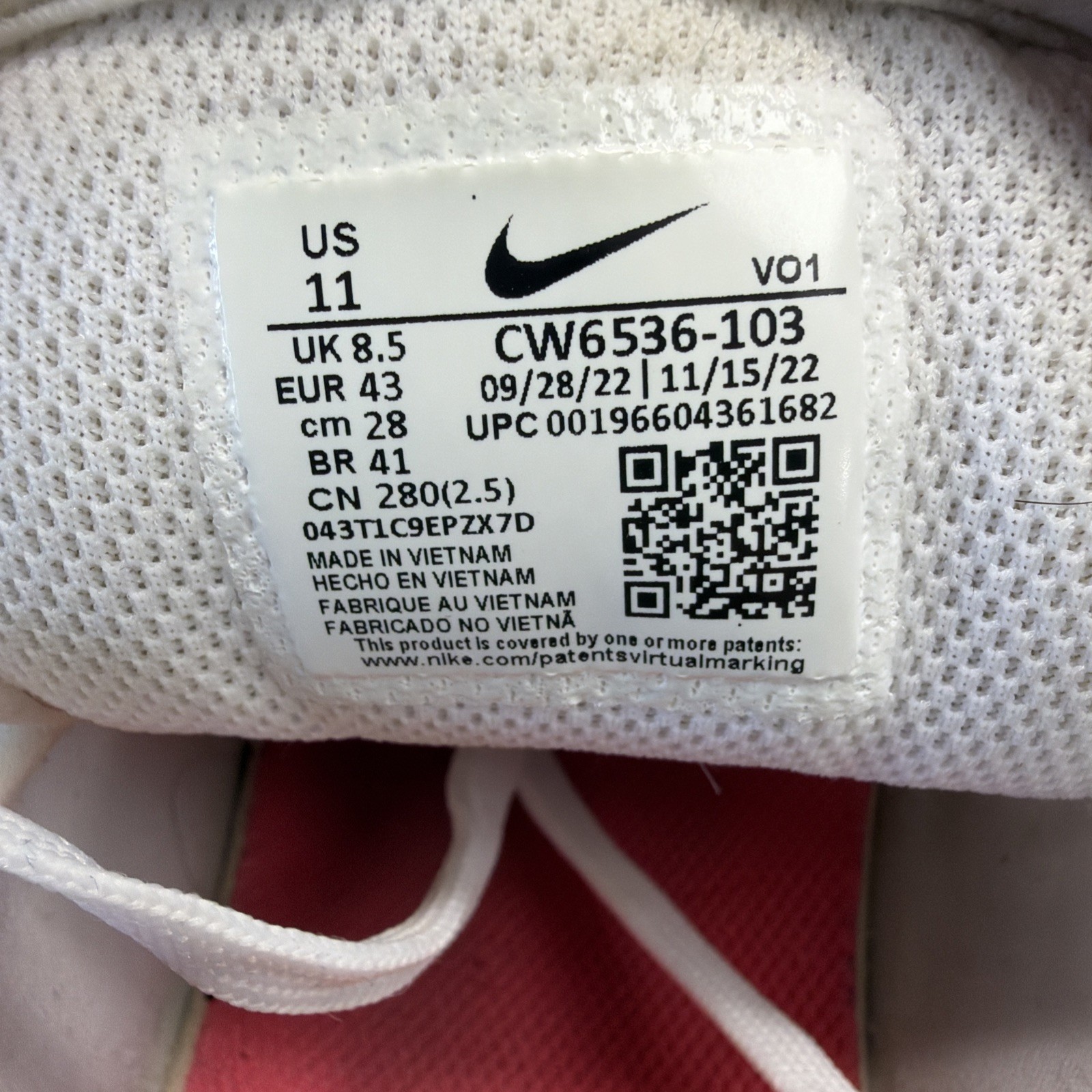 WOMENS NIKE COURT VISION ALTA TXT WHITE BLACK SEA CORAL SNEAKERS SHOES 11