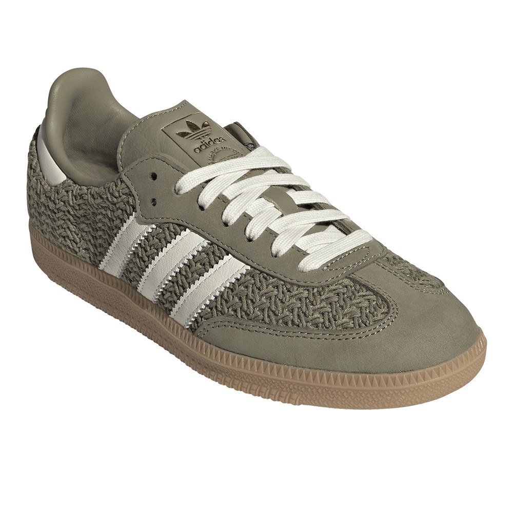 adidas Samba Og Lace Up Womens Green Sneakers Casual Shoes JR9447