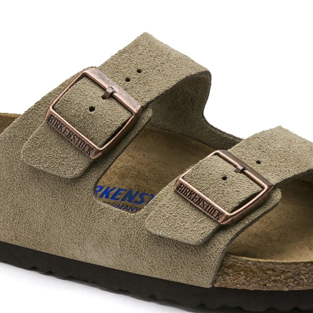 Birkenstock Arizona Suede Leather Soft Footbed Unisex Sandals – Taupe