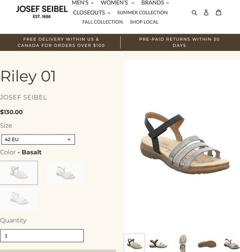 Josef Seibel Silver Strappy Walking Slip On Sandals Women 41/ US10 Indonesia