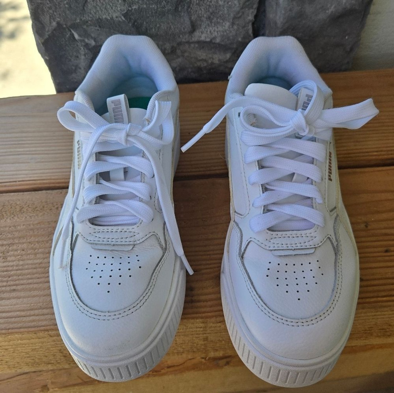 Brand: Puma​Style: Carina Street Platform​Color: Puma White / Silver​5.5 US (