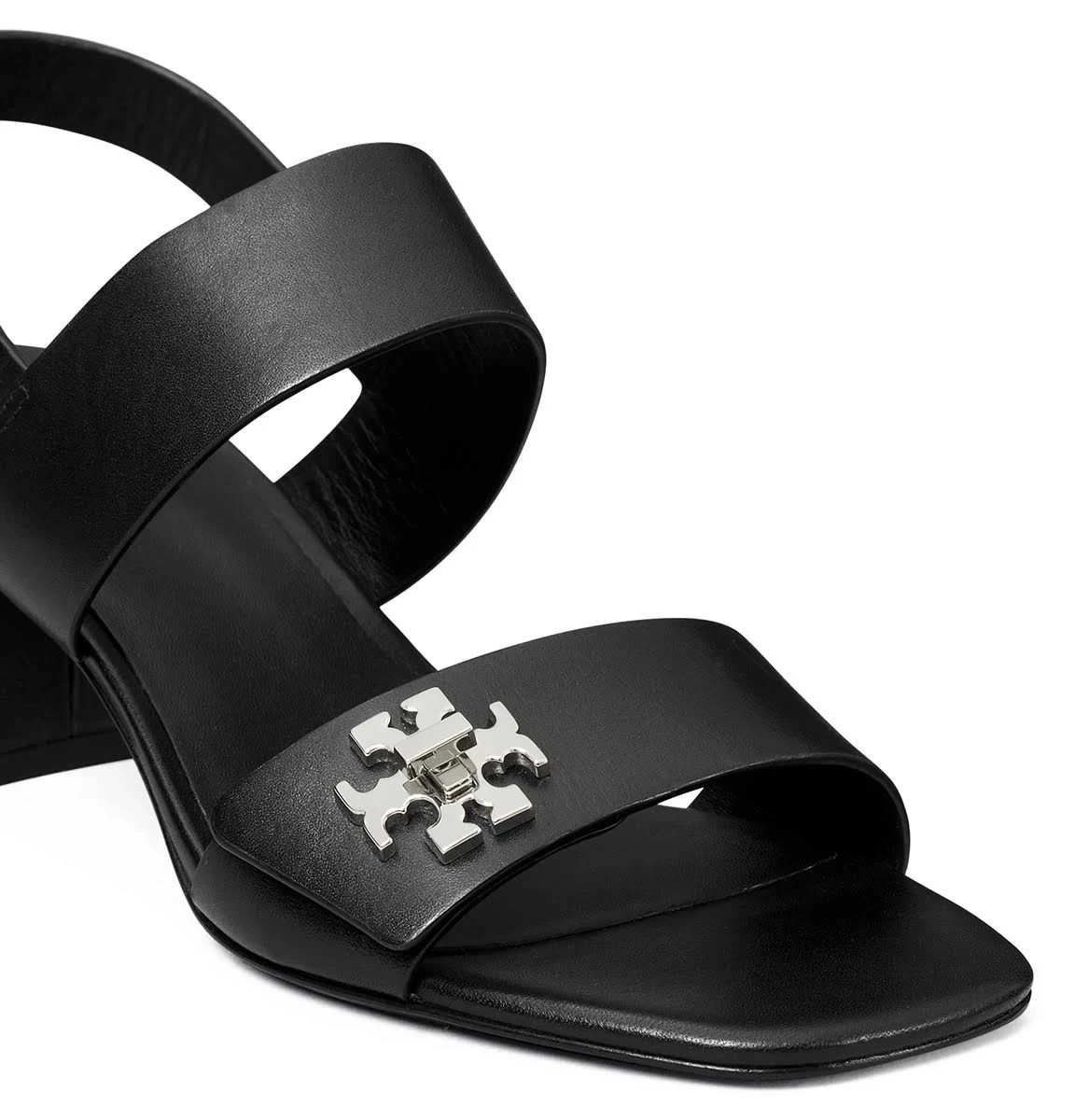 NEW TORY BURCH TWomen’s Turnlock Heeled Sandal BLACK SIZE 7/100%AUTHENTIC