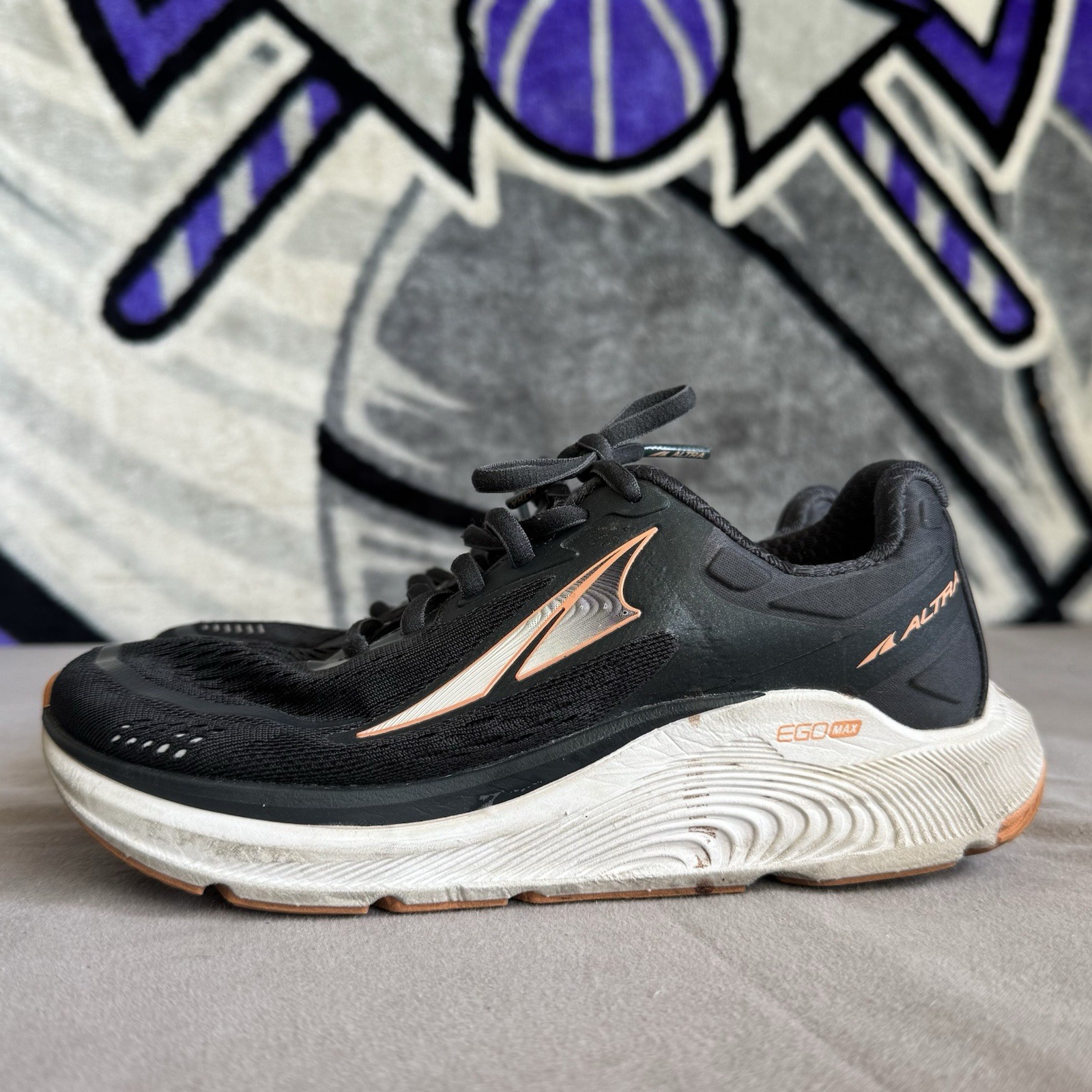 Size 6 – Altra Paradigm 6 Women’s Black Coral EGO MAX Running Shoes AL0A5484000