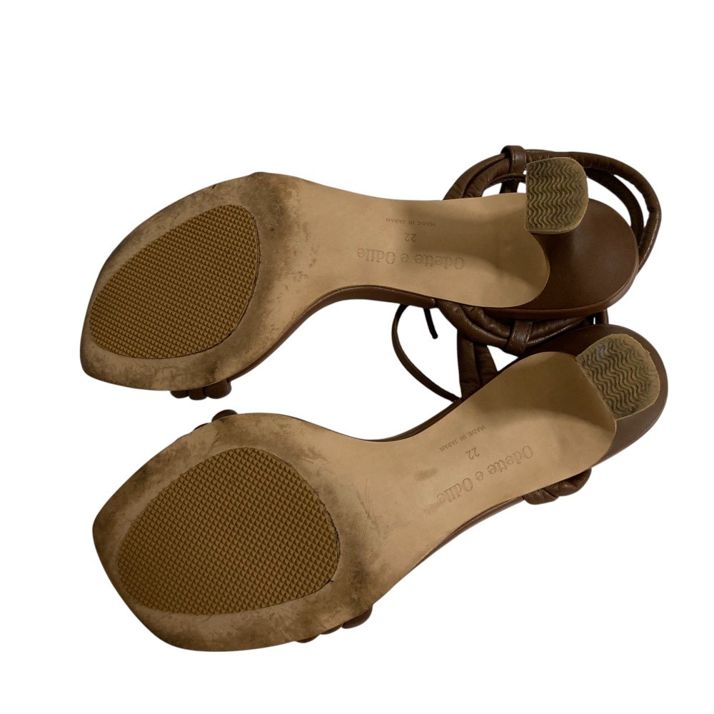 Odette e Odile United Arrows Leather Strap Sandals 8.7″» Brown Women USED