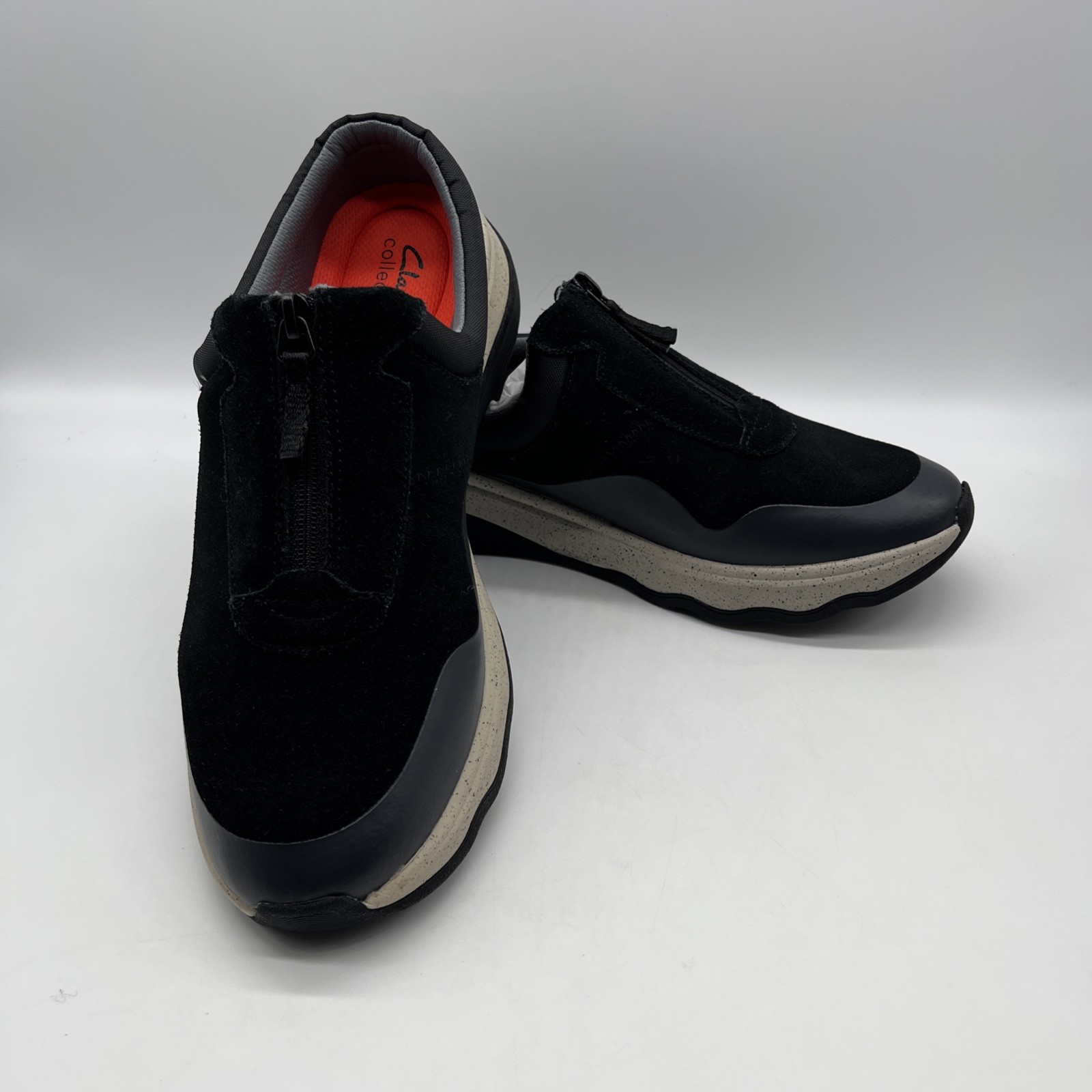 CLARKS Collection Women’s JAUNT WAY Black Suede Slip On Sneaker 🌺 Size 10 W~NIB