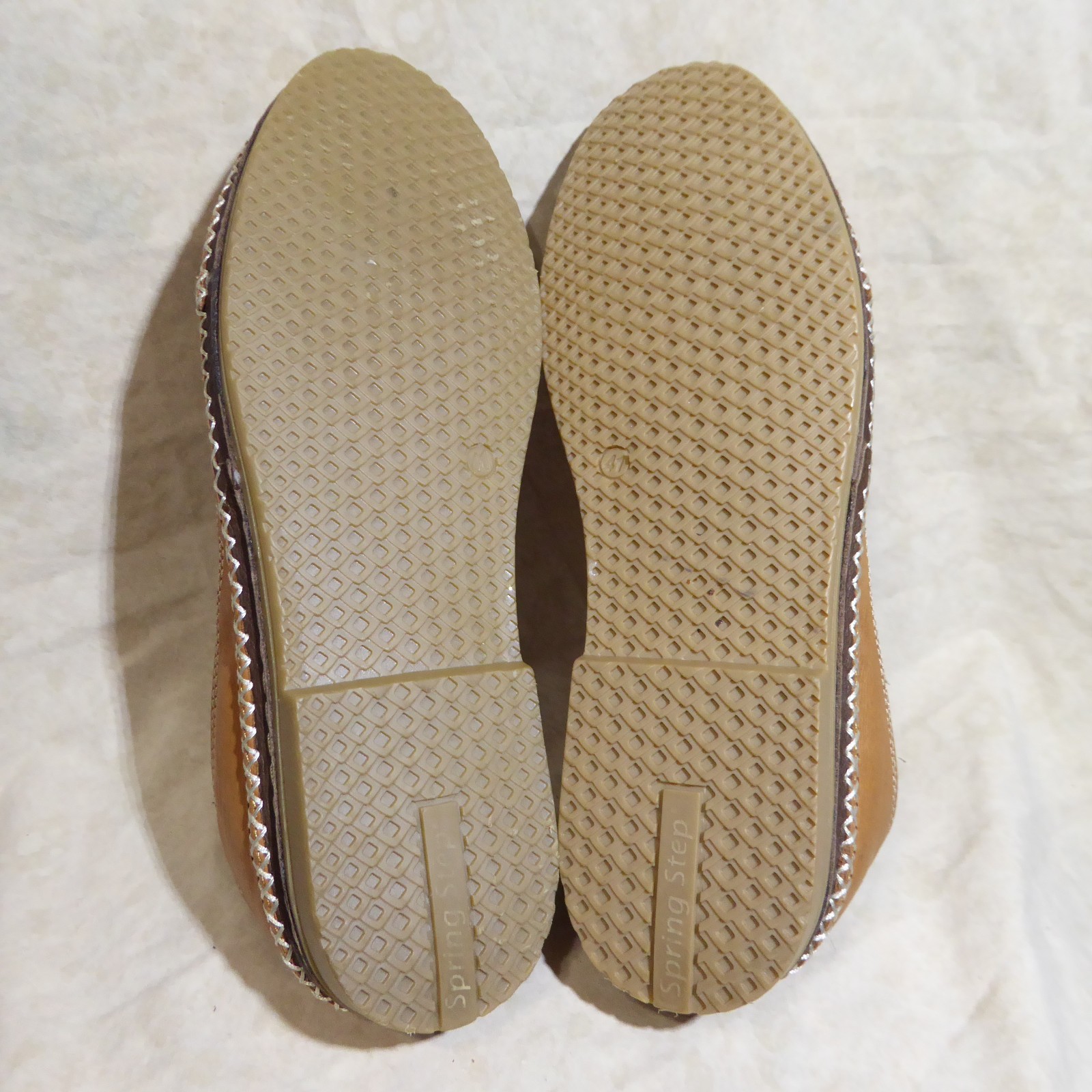 🩰 Spring Step Ingrid Loafer Flats sz 10 M (41) Laser Cut Whiskey Brown Leather