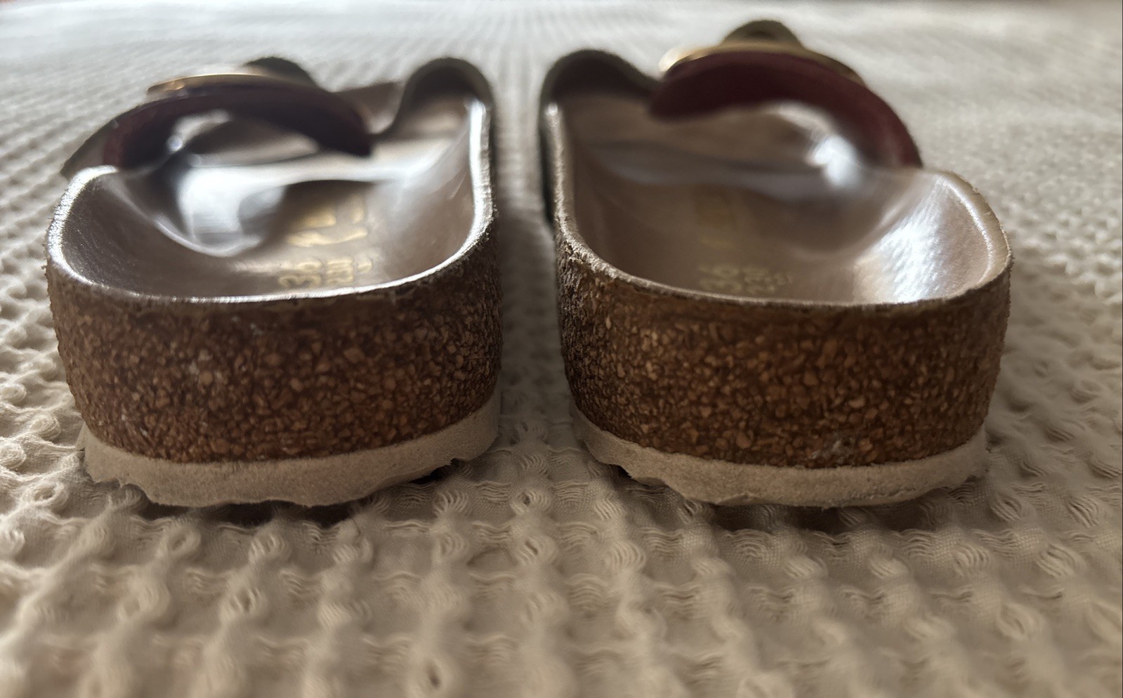 Birkenstock Madrid Gold Big Buckle Pink Lavender Leather Sandal Size 36 Germany