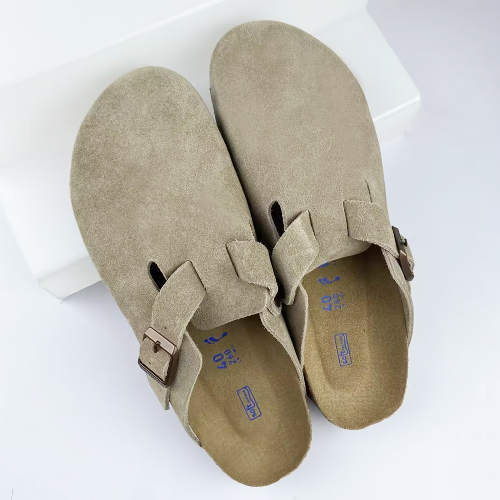 Birkenstock Boston Taupe Soft Footbed Suede Men/Women US7-12 Shoes Narrow/Wide