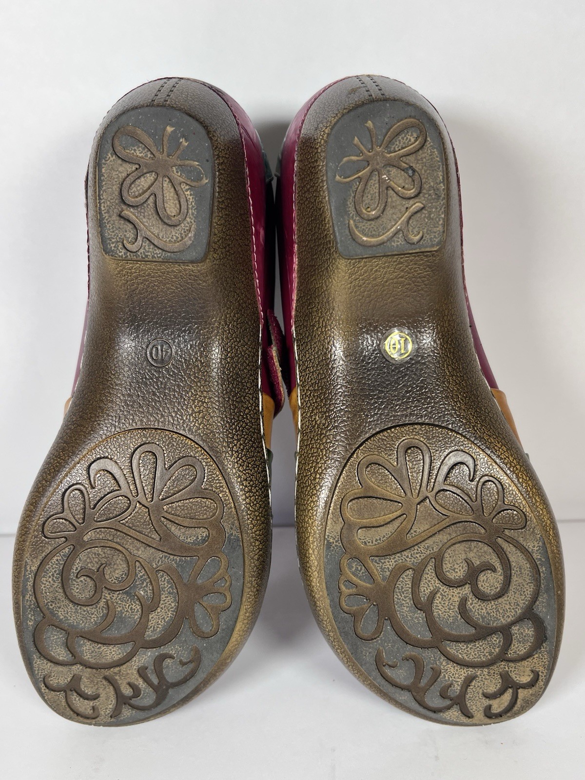 L’Artiste Spring Step Scotland Rainbow Leather Shoes Women’s Size 10 / 40 Clogs