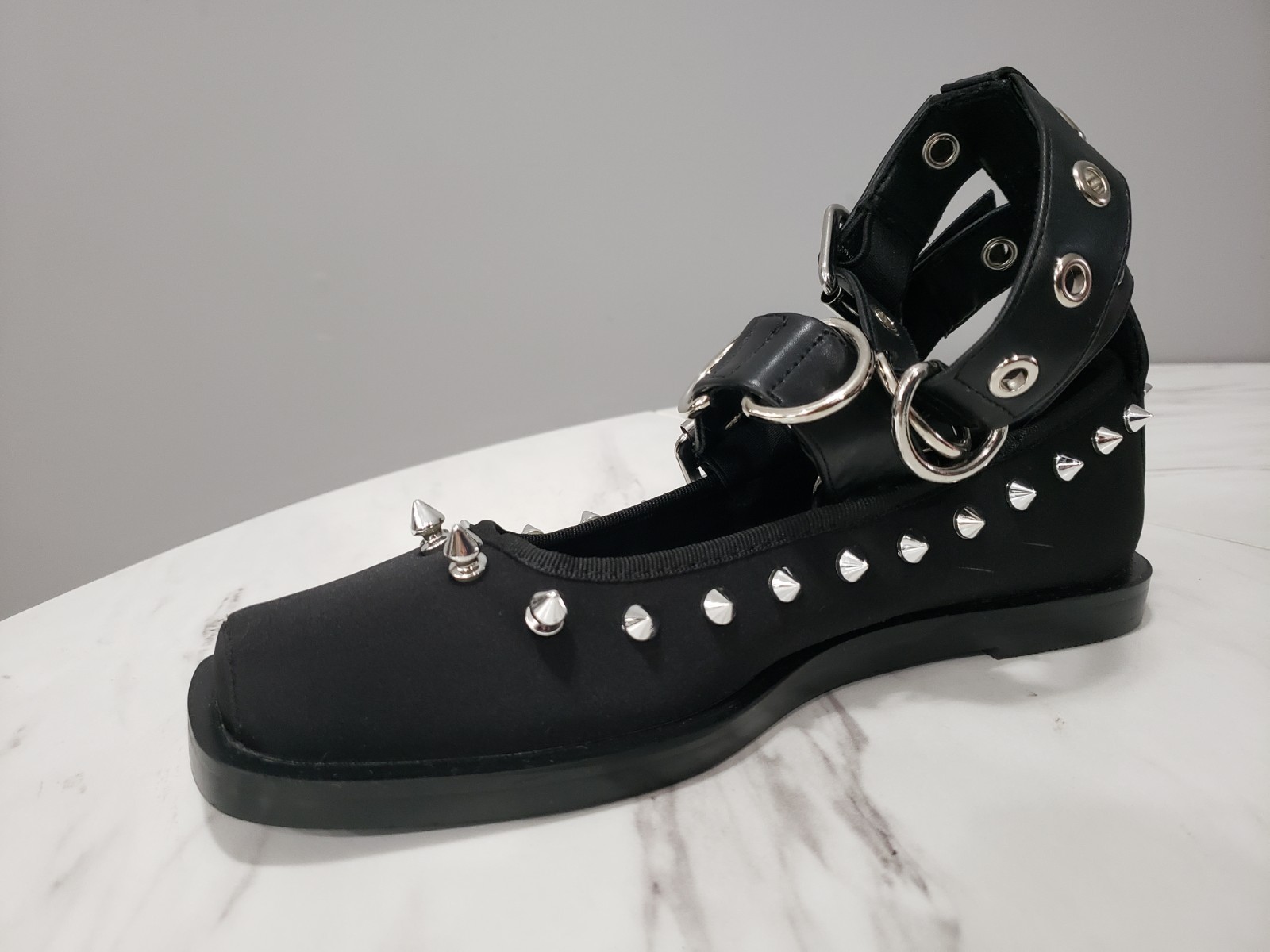 NEW SIZE 6 Dolls Kill Current Mood ballet flats ankle straps buckle gothic punk
