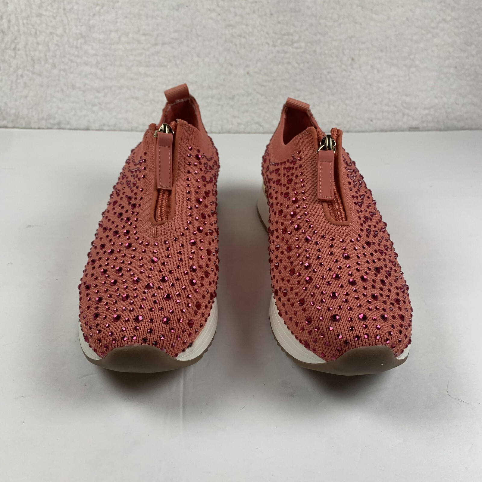 Kenneth Cole Reaction Cameron Zip Jewel Jogger Sneaker Women 7 Wide Sunset S0264
