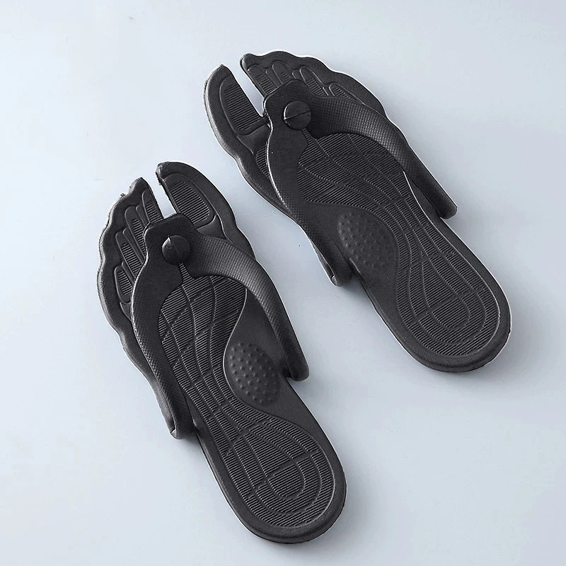 Casual Portable Folding Slippers Men Women Solid Lightweight Nonslip Flip-flops