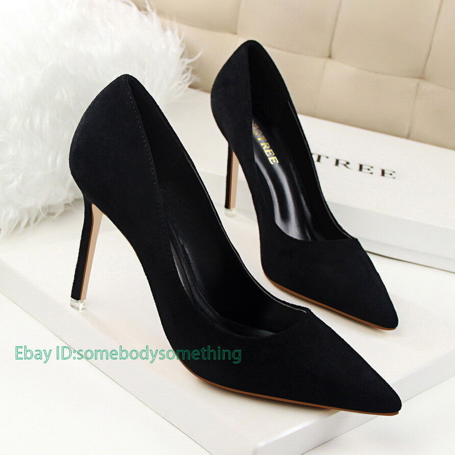 Women’s Pointed Toe Slip on Stiletto High Heeled Classic Party Wedding Pumps