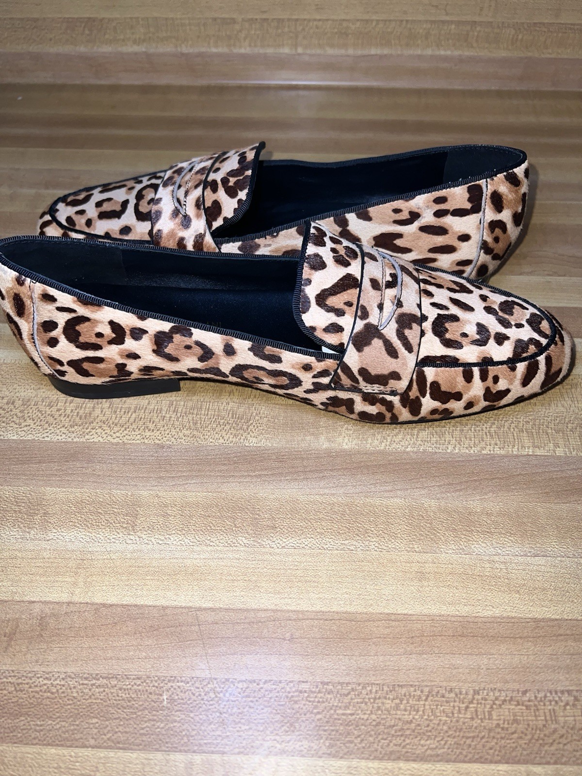 Antonio Melani Animal Print Loafer Real Fur Calf Hair Size 10 BRAND NEW No Box