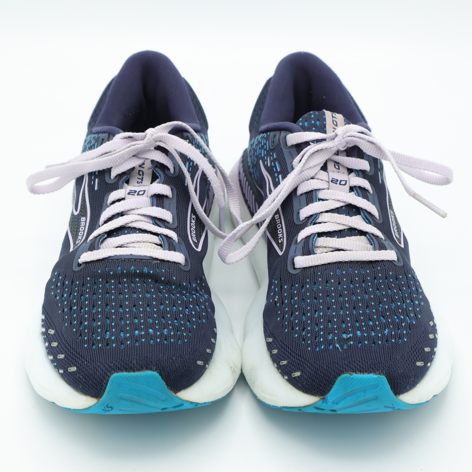 Brooks Glycerin GTS 20 Women Running Shoes Navy Blue Lilac 1203701B499 Size 7.5