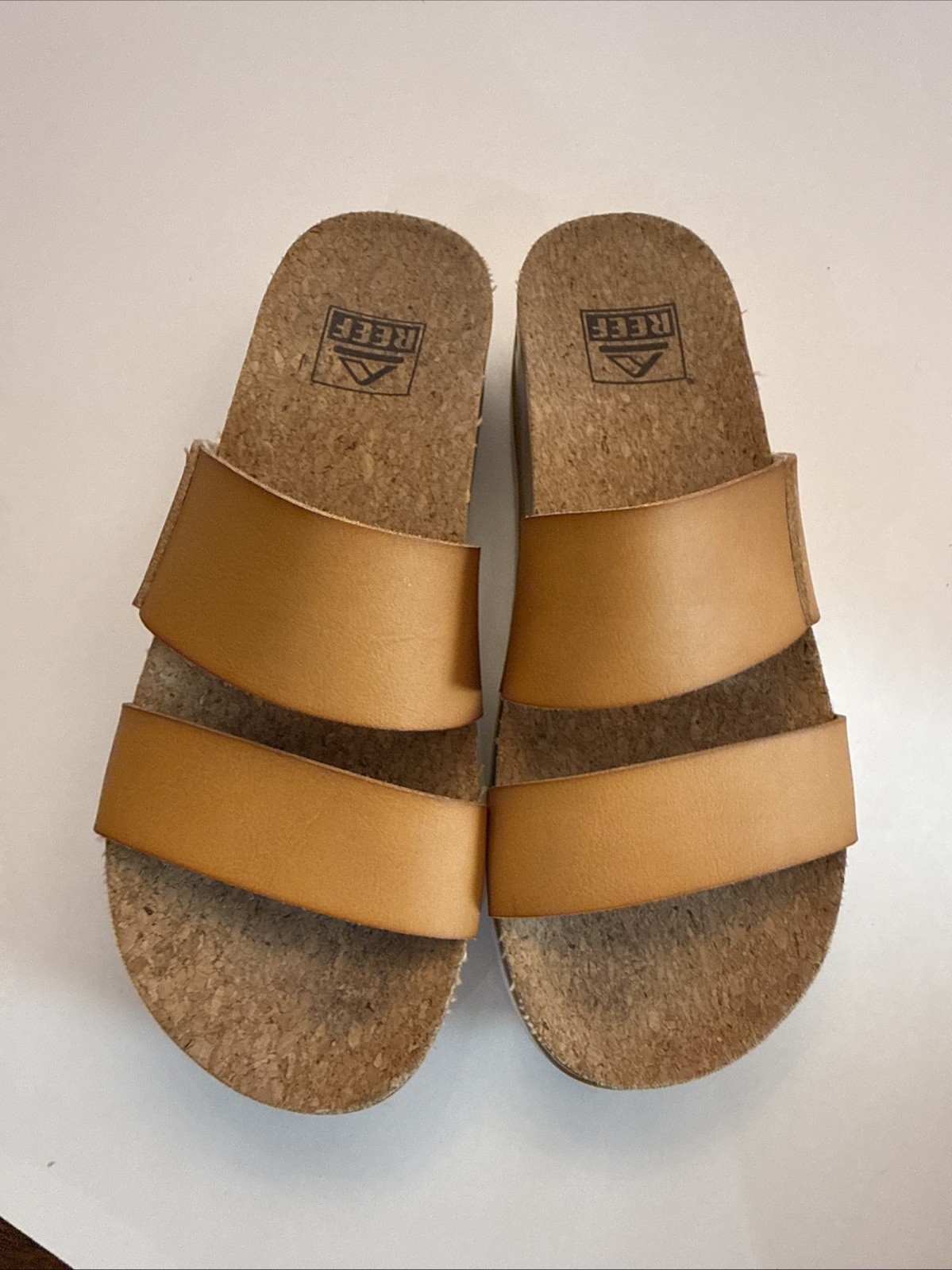 Reef Cushion Vista HI Tan Brown Platform Sandals Women’s US 6 Eva Outsole