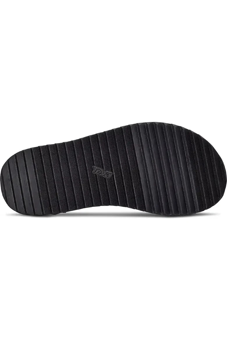 Teva Mevia Strappy Platform Sandals Black Textile Women’s Size 7 Medium
