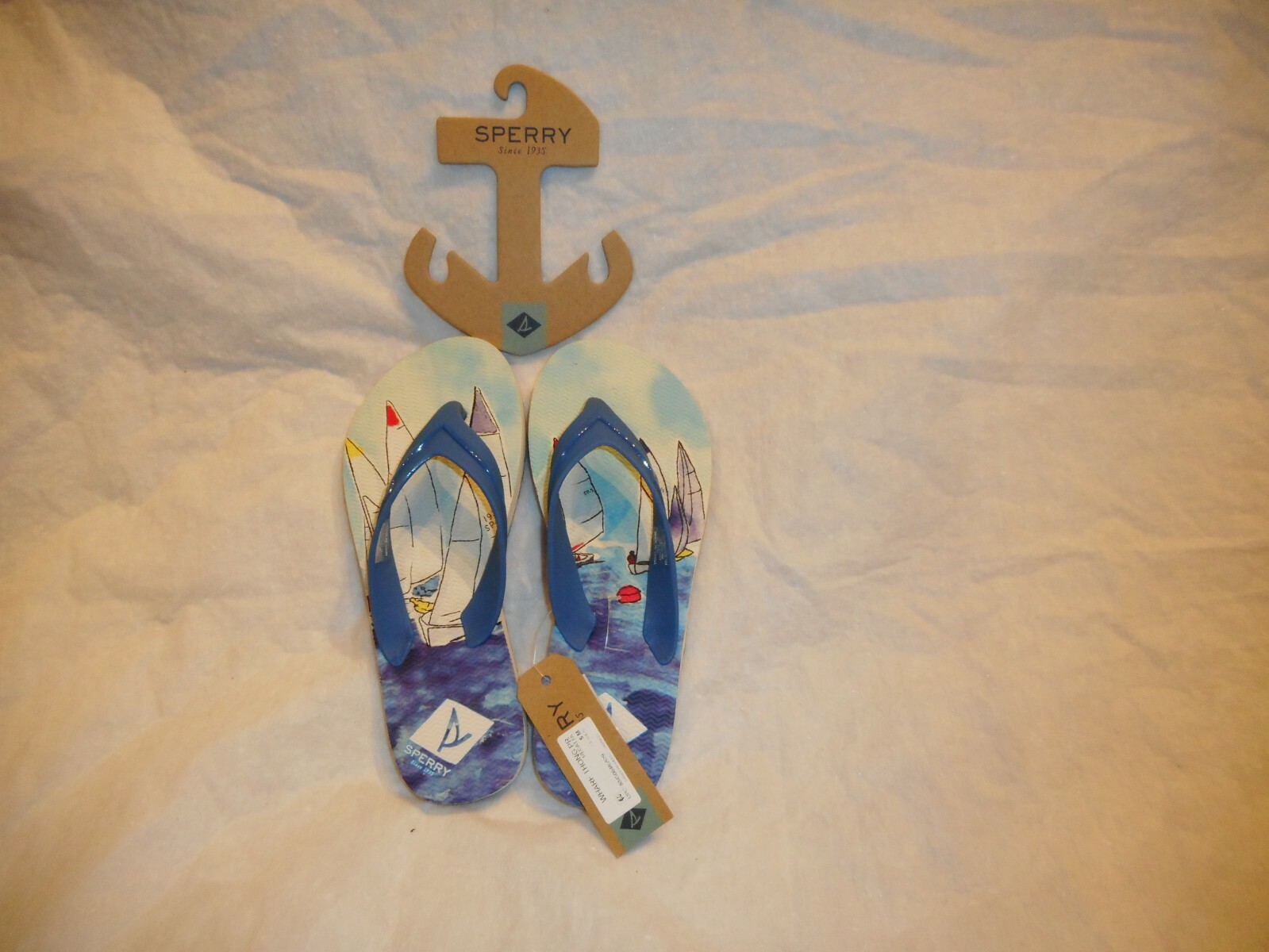N/W/T Sperry Wharf Thong Women Regatta Slippers Size US 5M