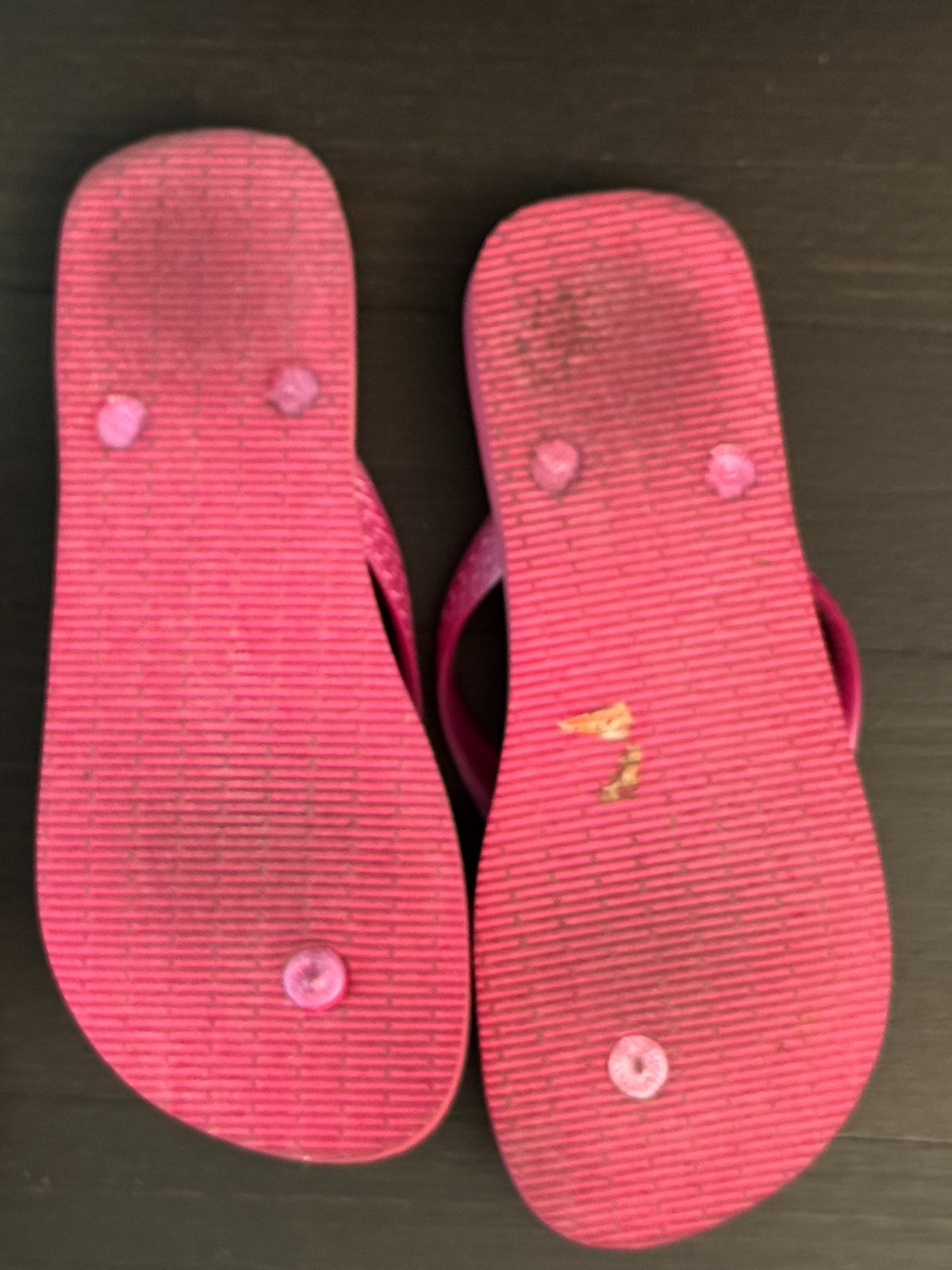 Havaianas Slim Metallic Pink Rose Flip Flops Sandals Women’s Size 37-38 Brazil