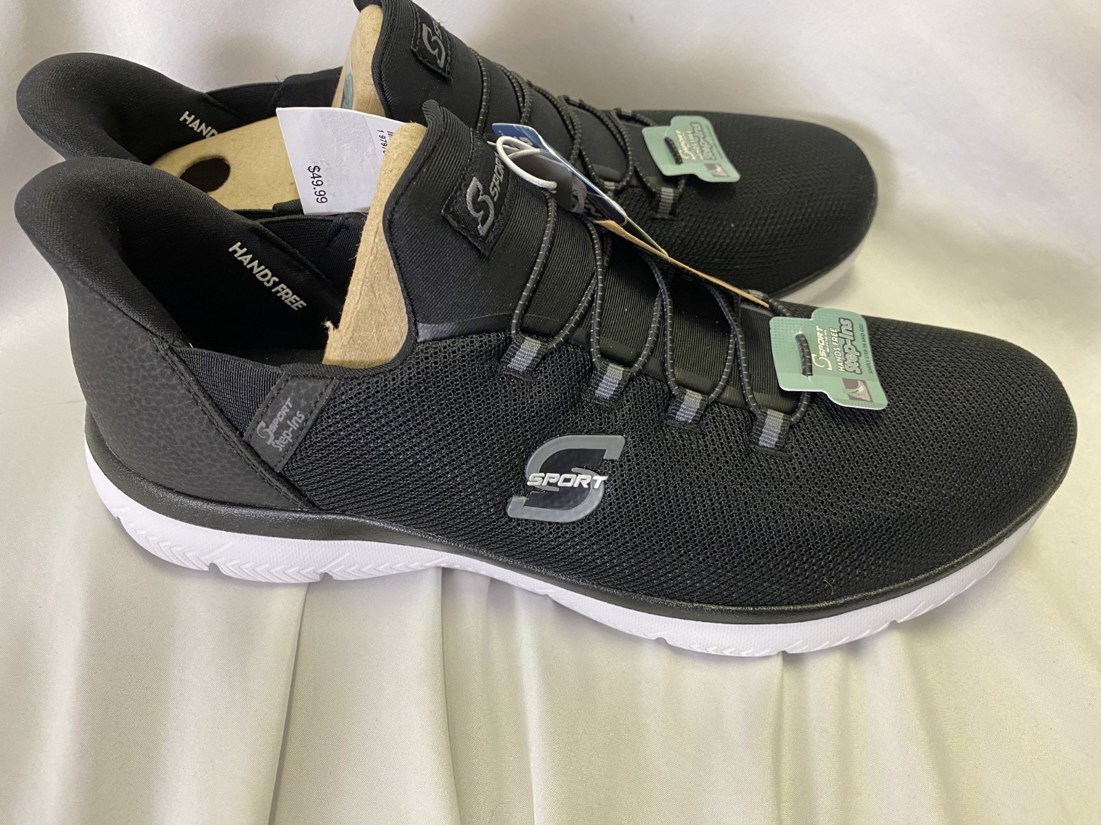 S Sport by Skechers® Syrka Step-In Sneakers, in Black, Size 11, Vegan, No Box.