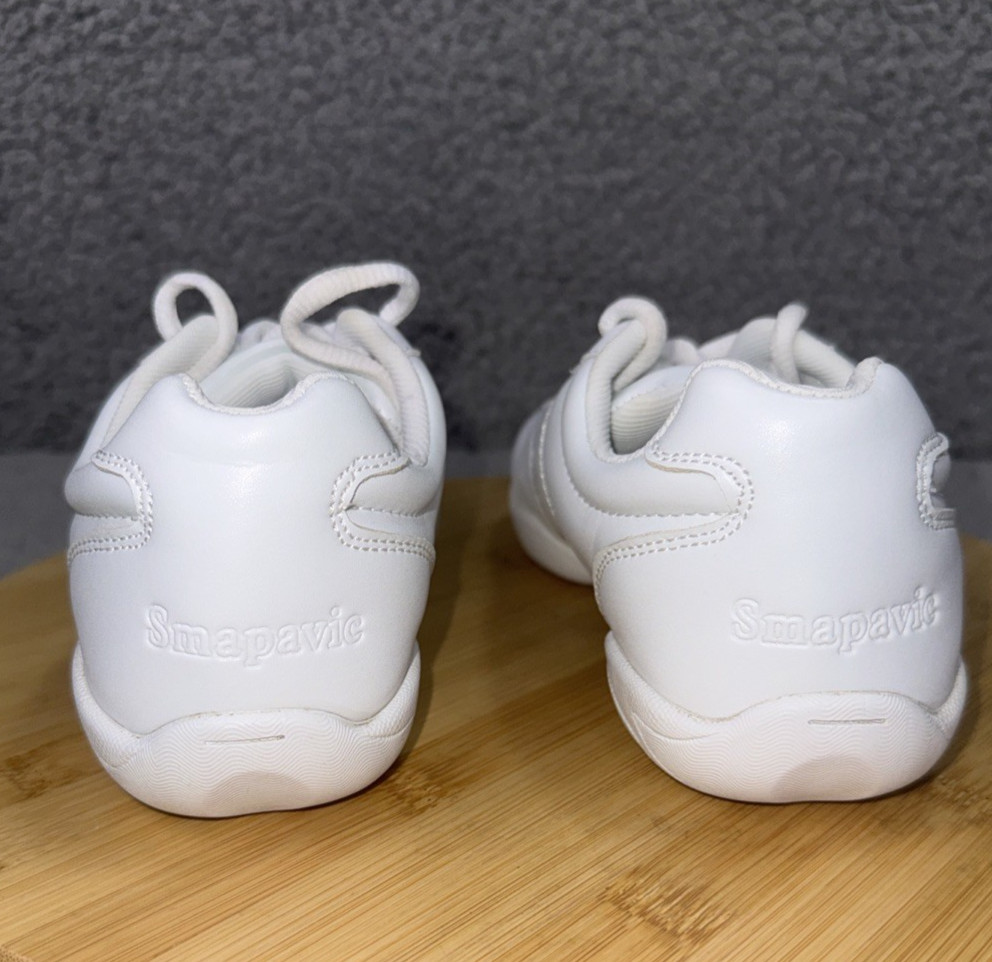 Smapavic Cheer Shoes Womens 6.5 White Lightweight Athletic Dance Training Sneake