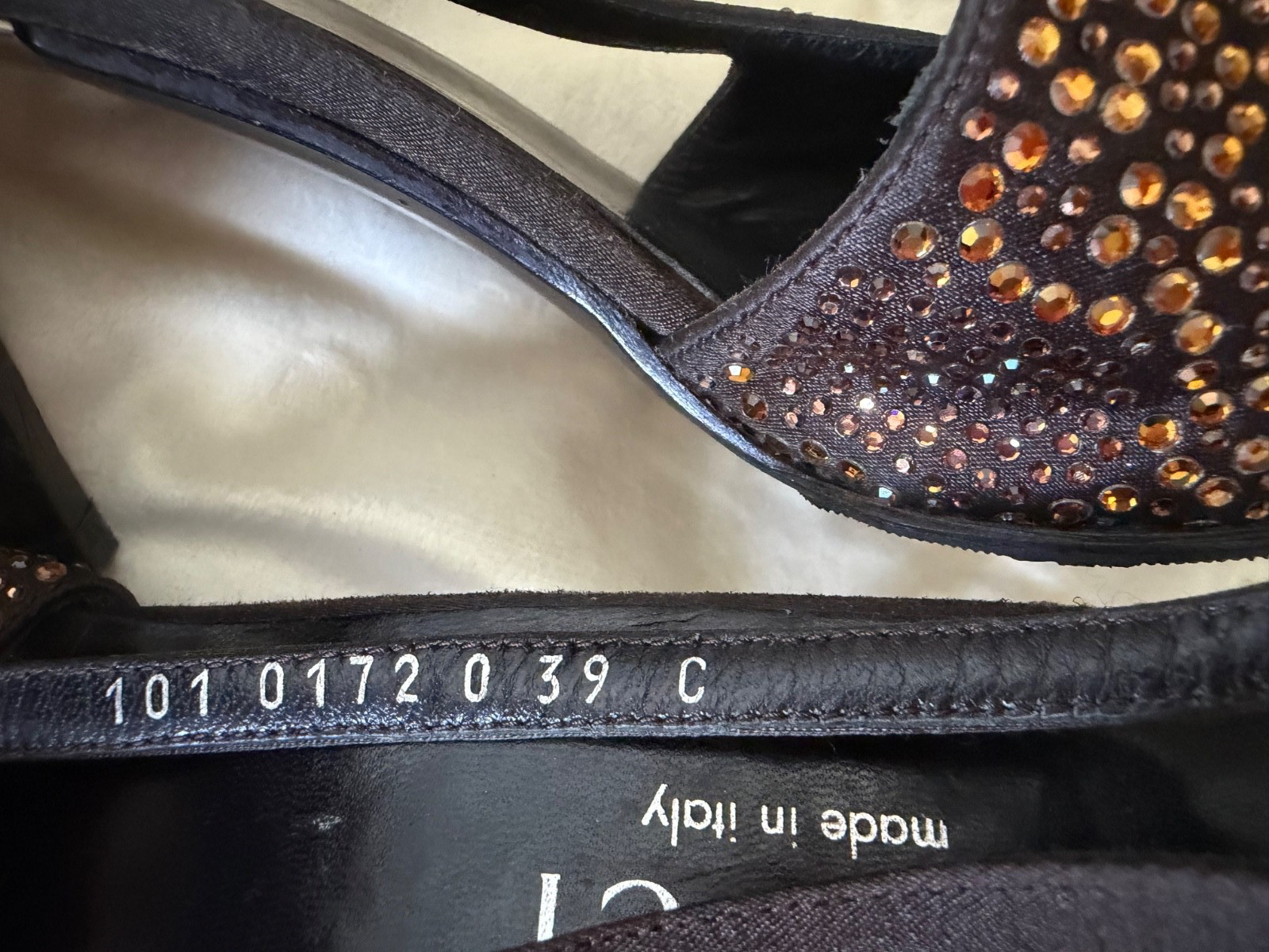 Rare 1998 Vintage Runway Gucci Tom Ford Swarovski Slings Crystal Shoes 39 US 9