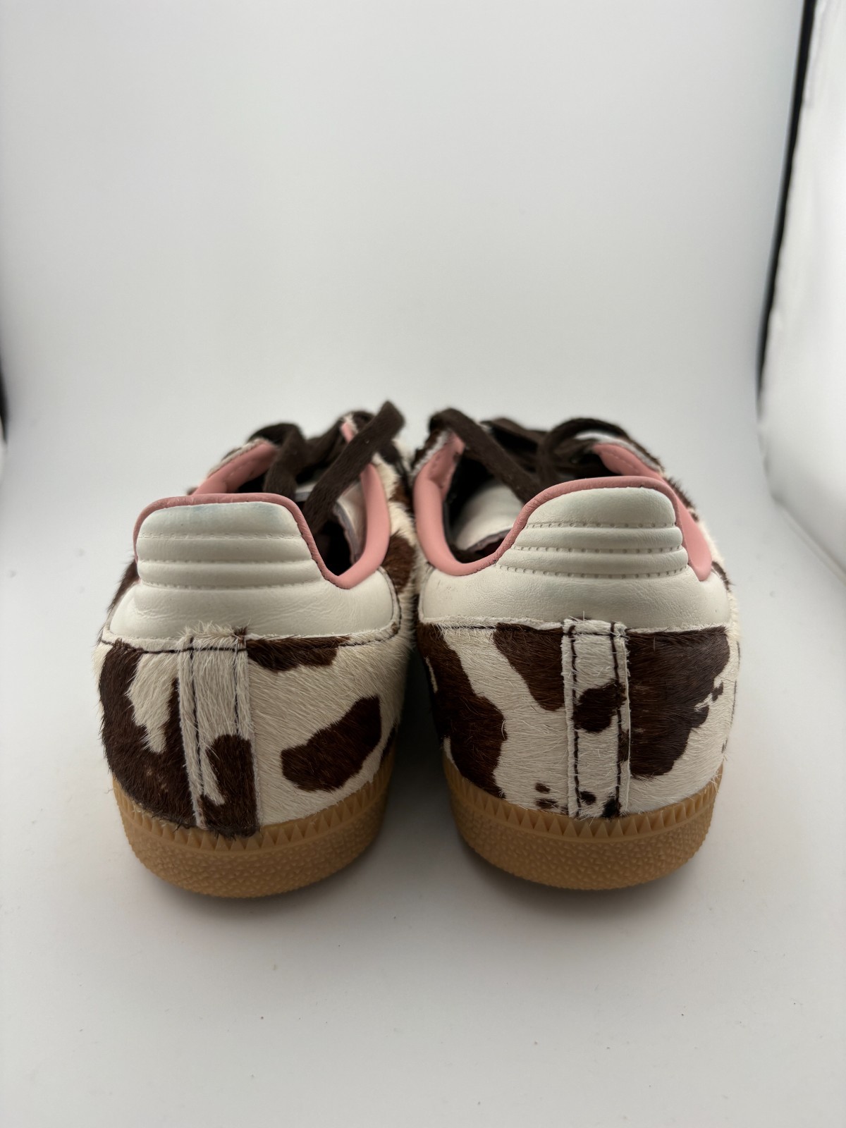 WORN adidas Samba OG Cow Print JR1256 Size 7W NO BOX
