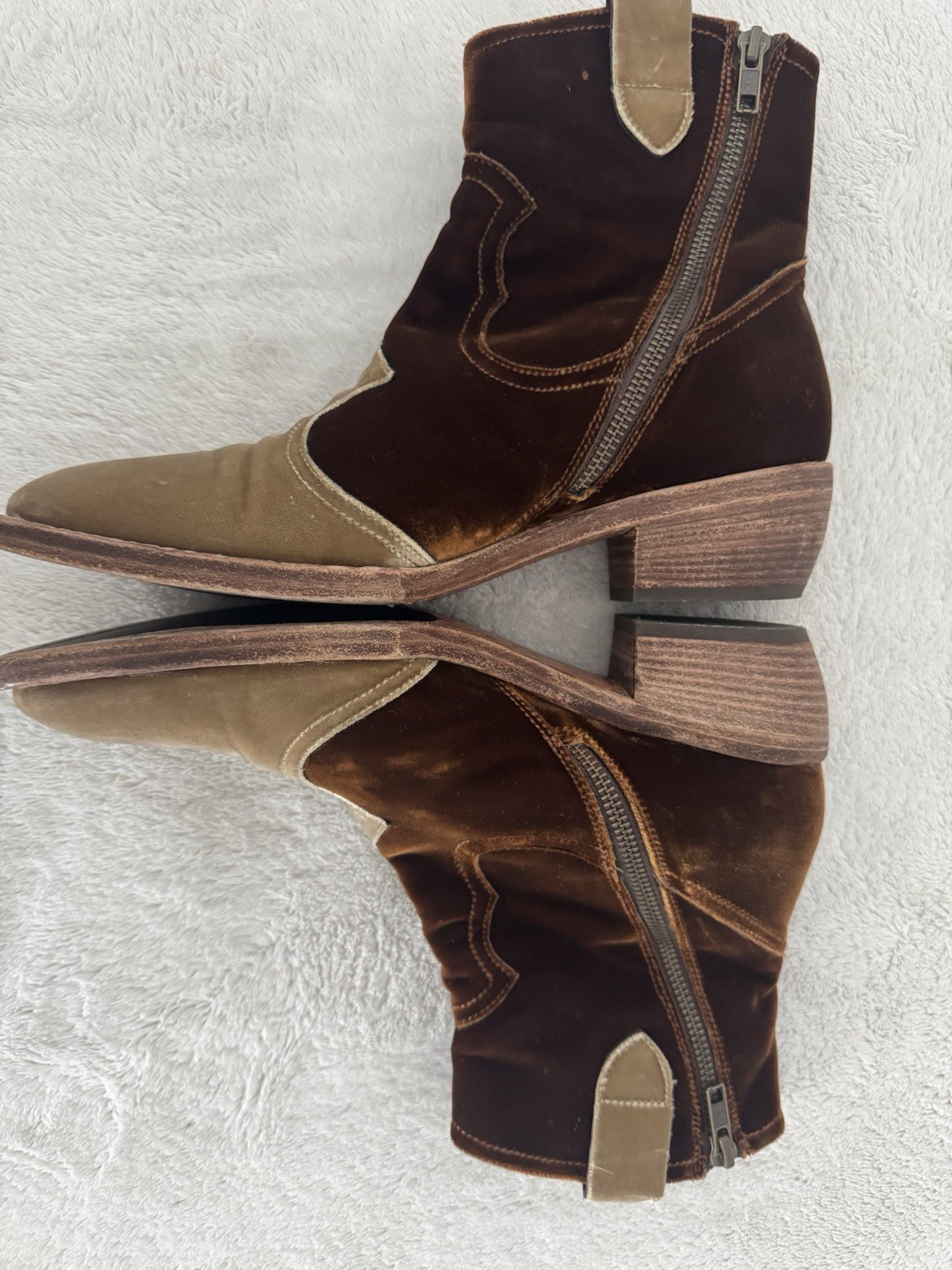Vero Cuoio Madison Maison by King Tariufoli Velvet Ankle Boots Womens 40